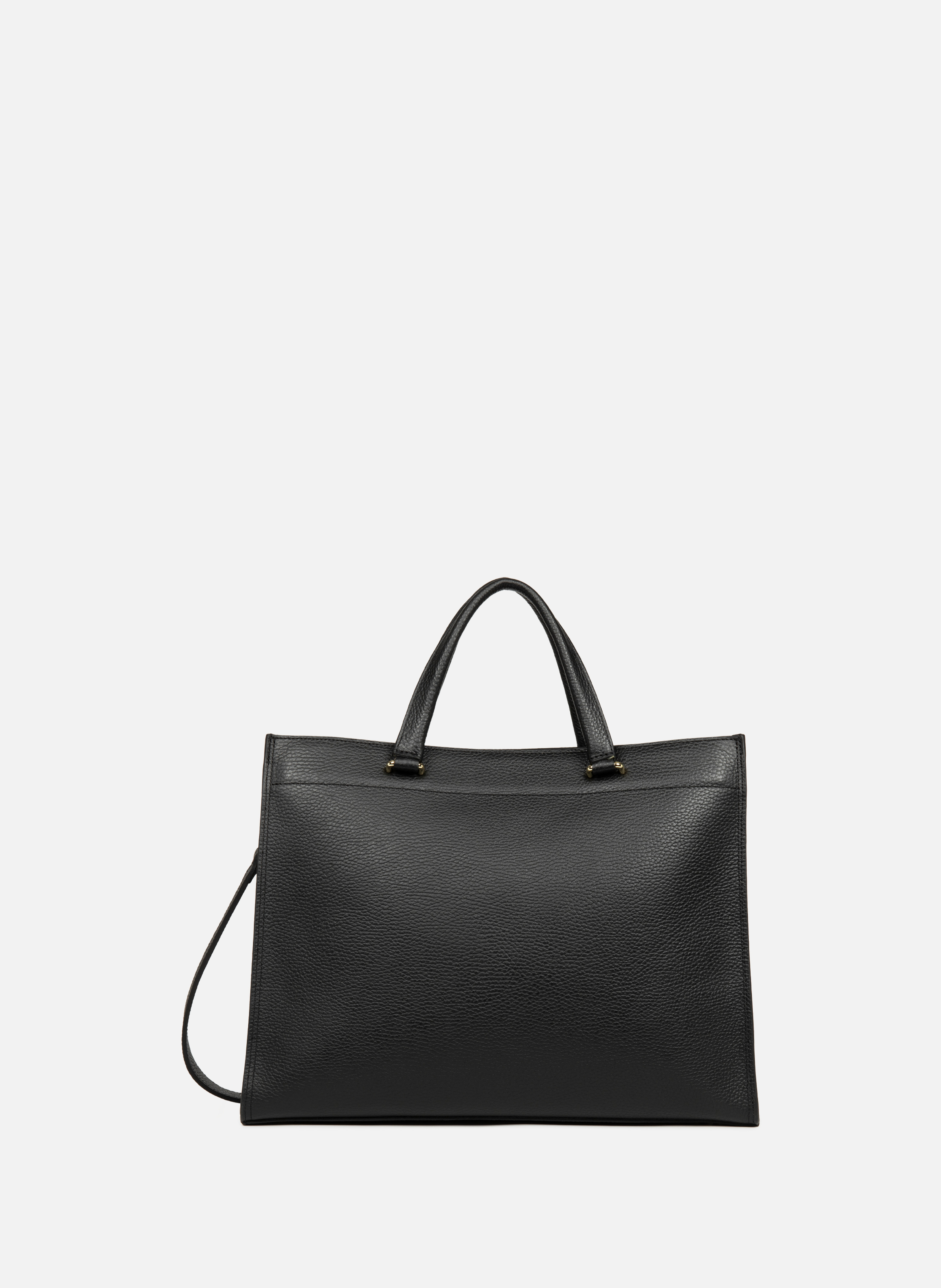 Large tote bag - Foulonné Double LANCASTER Black