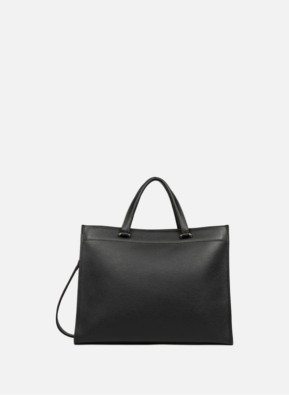 Large tote bag - Foulonné Double | Black by LANCASTER Large tote bag - Foulonné Double Black