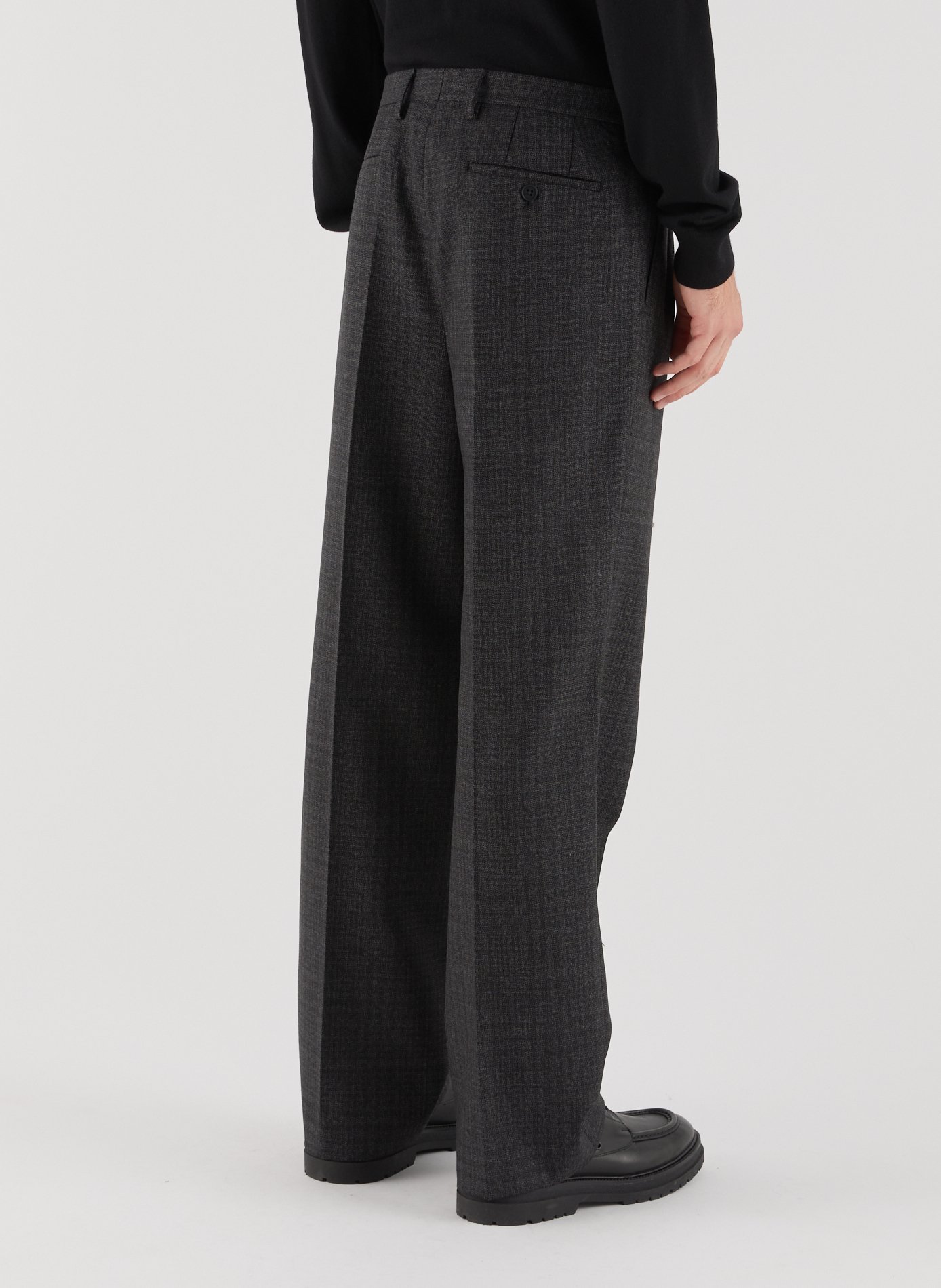 Houndstooth wool suit trousers SAISON 1865 Grey