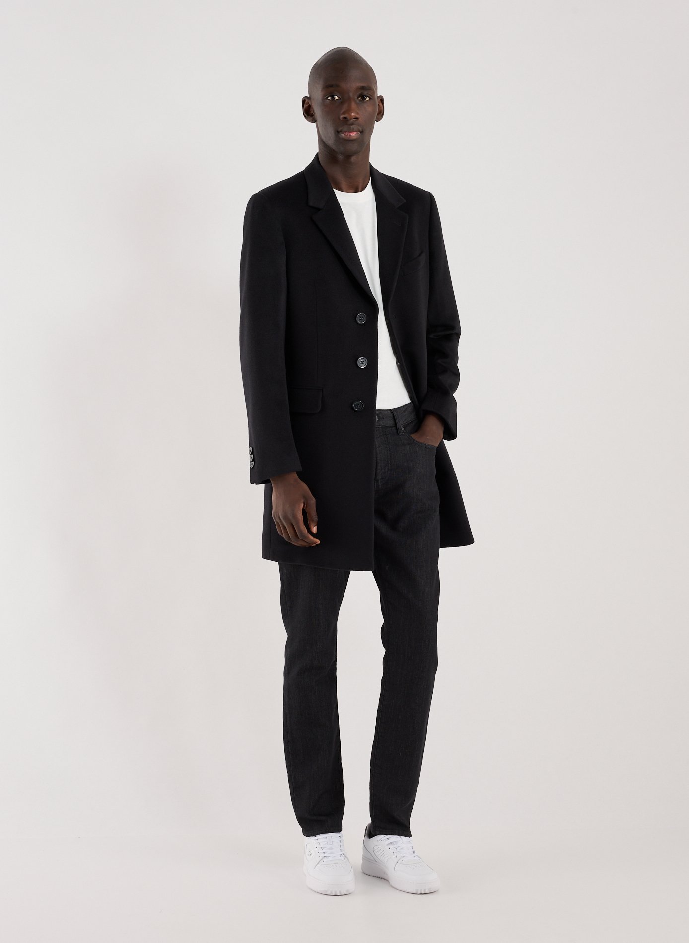 Cashmere coat EMPORIO ARMANI Blue