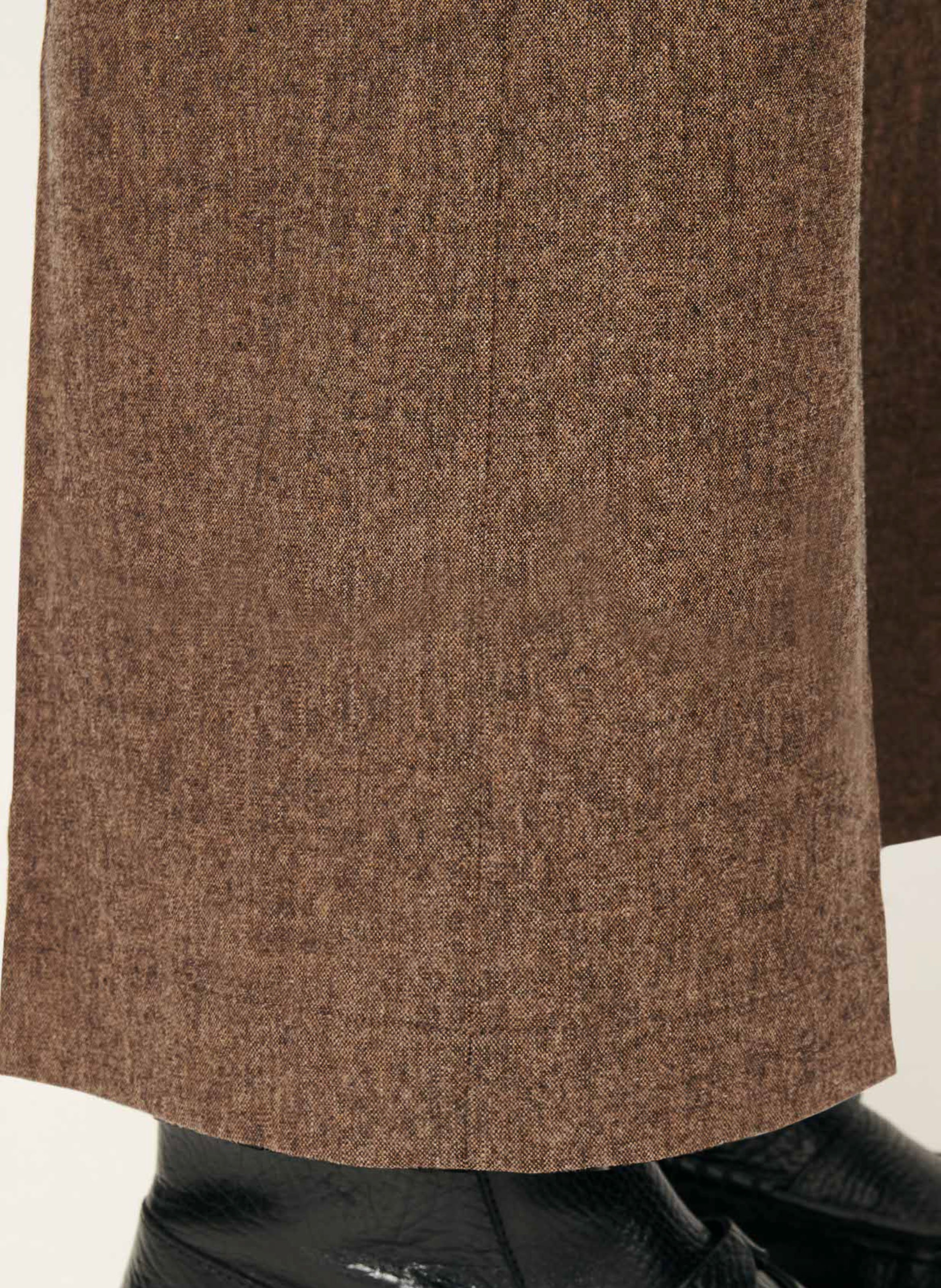 Pantalon large en laine mélangée aldiwool SESSUN Marron