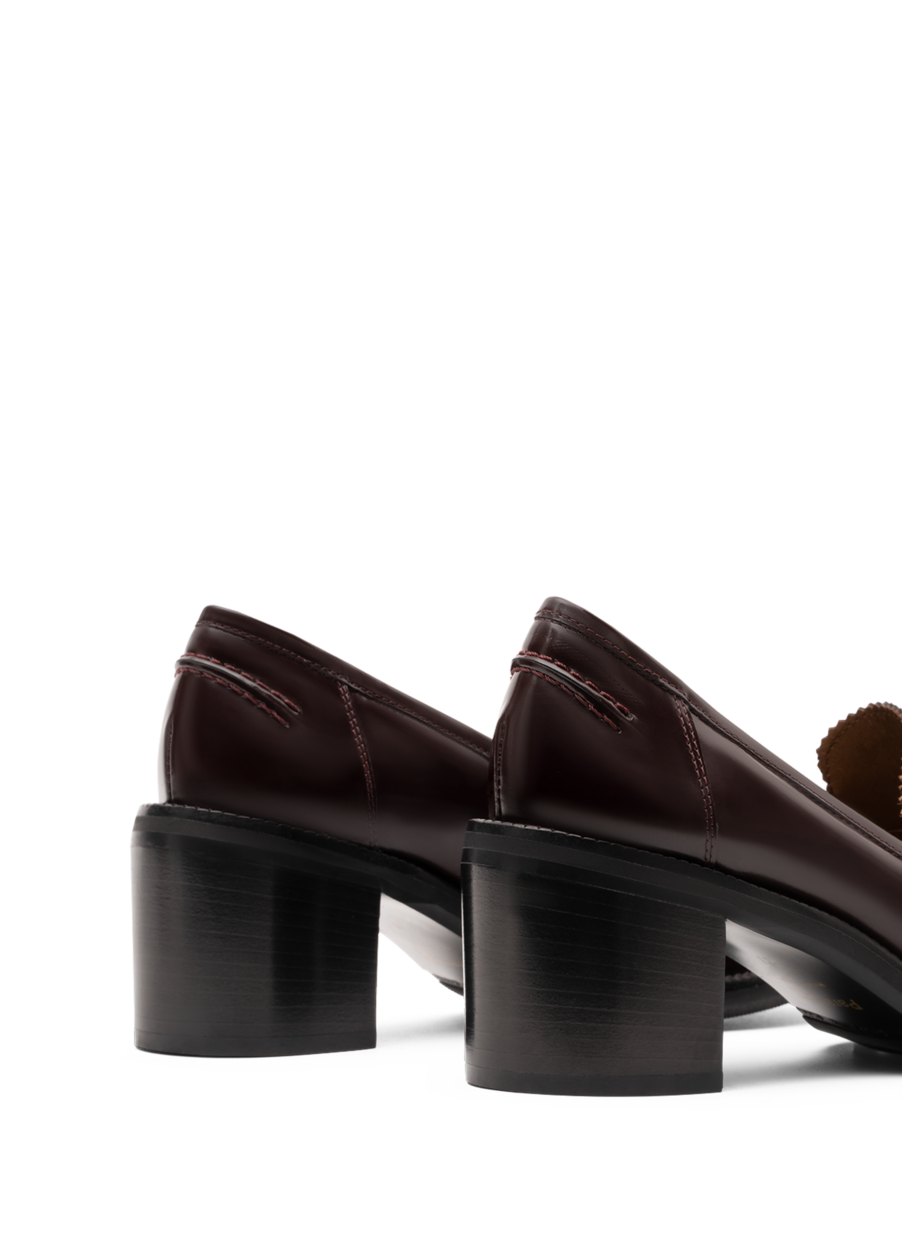 Mocassins oxford en veau brossé PARALLELE Rouge