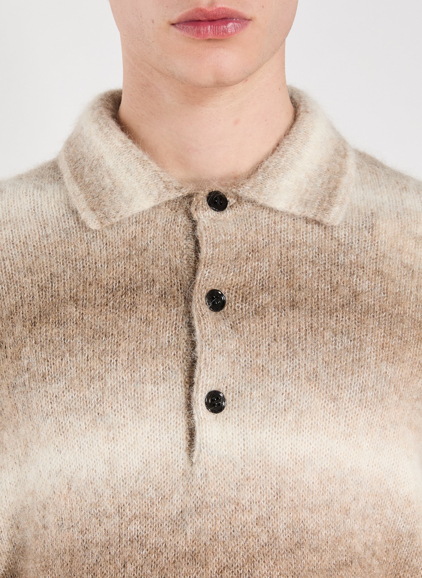 Alfie straight striped sweater in blended alpaca wool NN.07 Beige