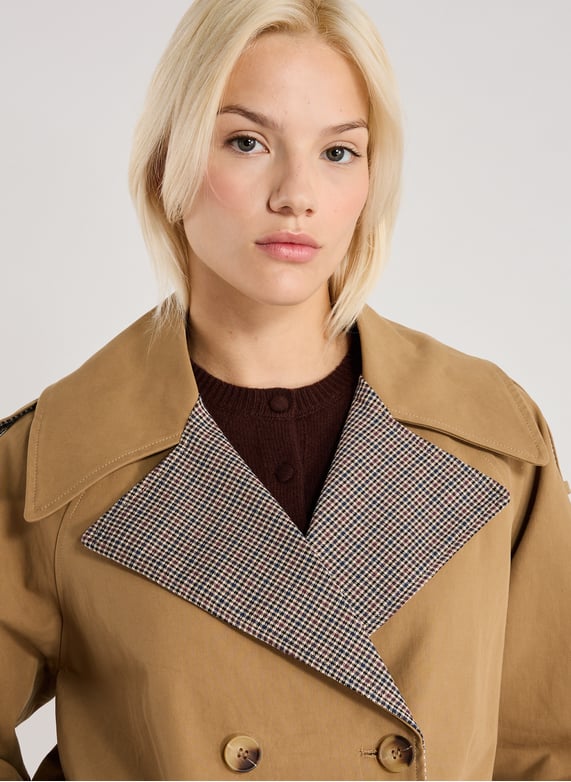 Veste col tailleur en coton | Marron by SUNCOO Veste col tailleur en coton Marron