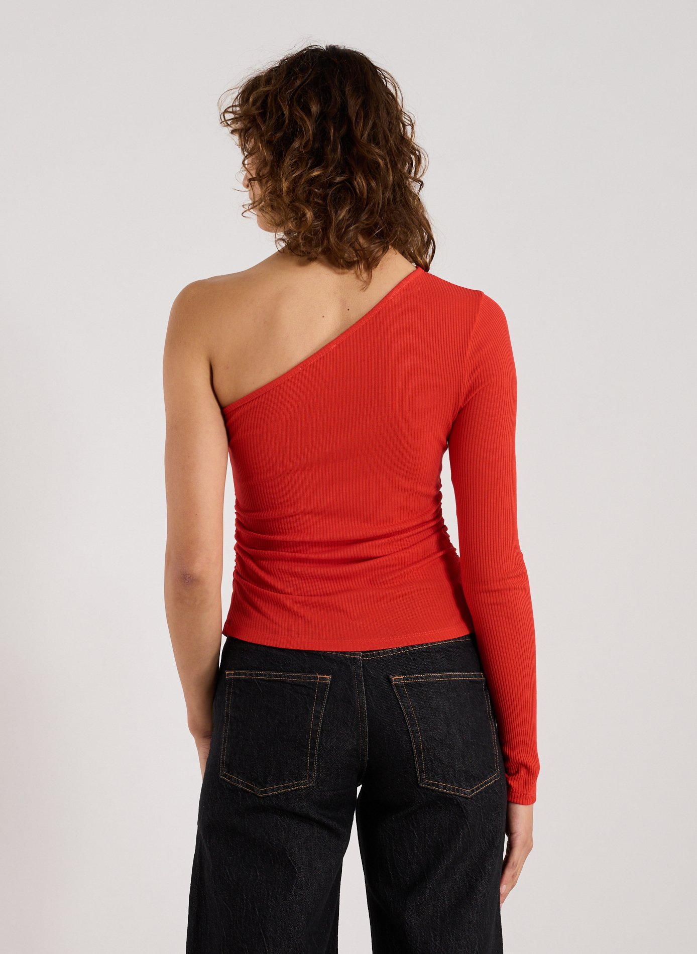 Top asymétrique TOPSHOP Rouge