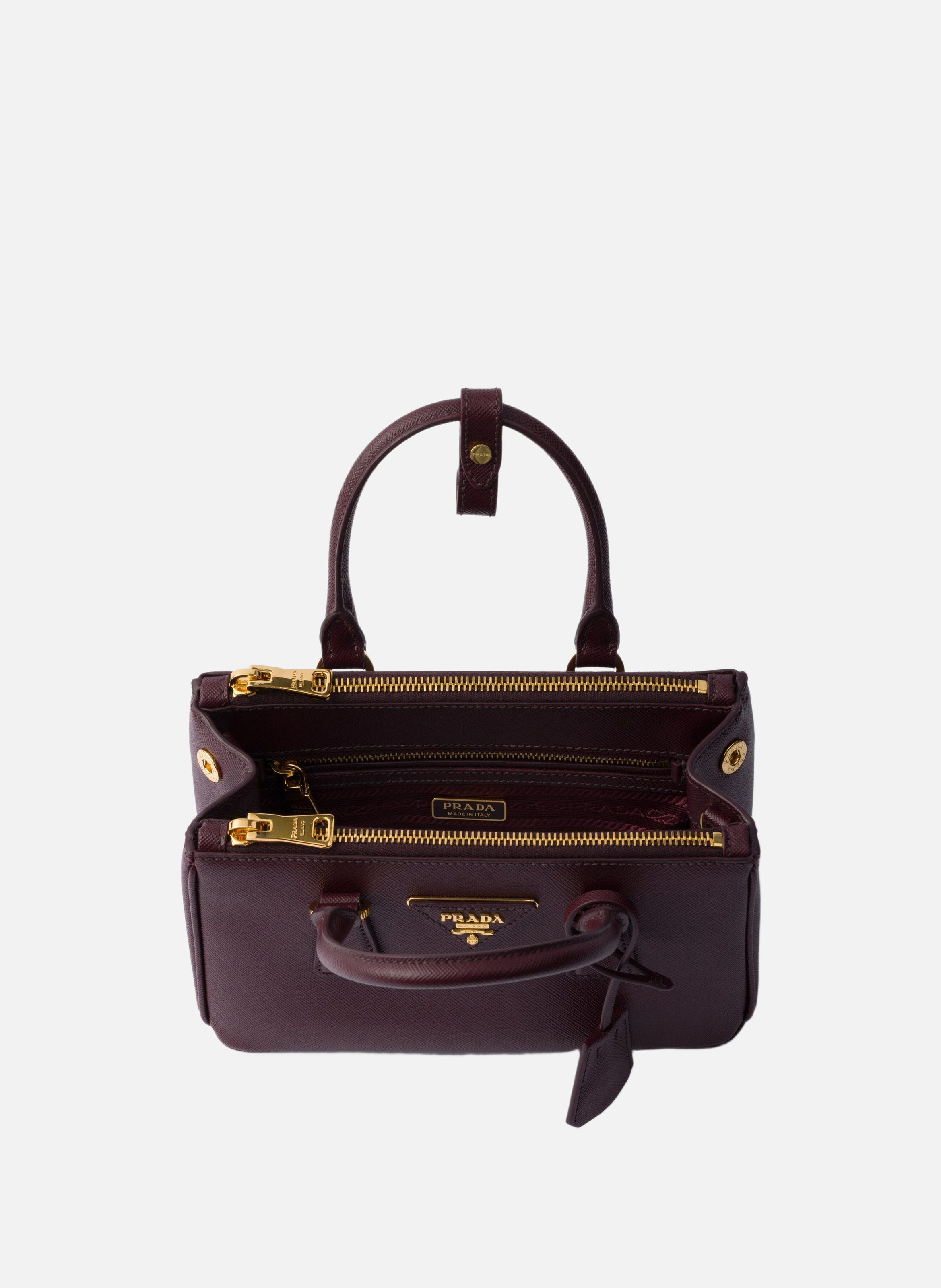 Mini sac en cuir saffiano prada galleria PRADA Rouge
