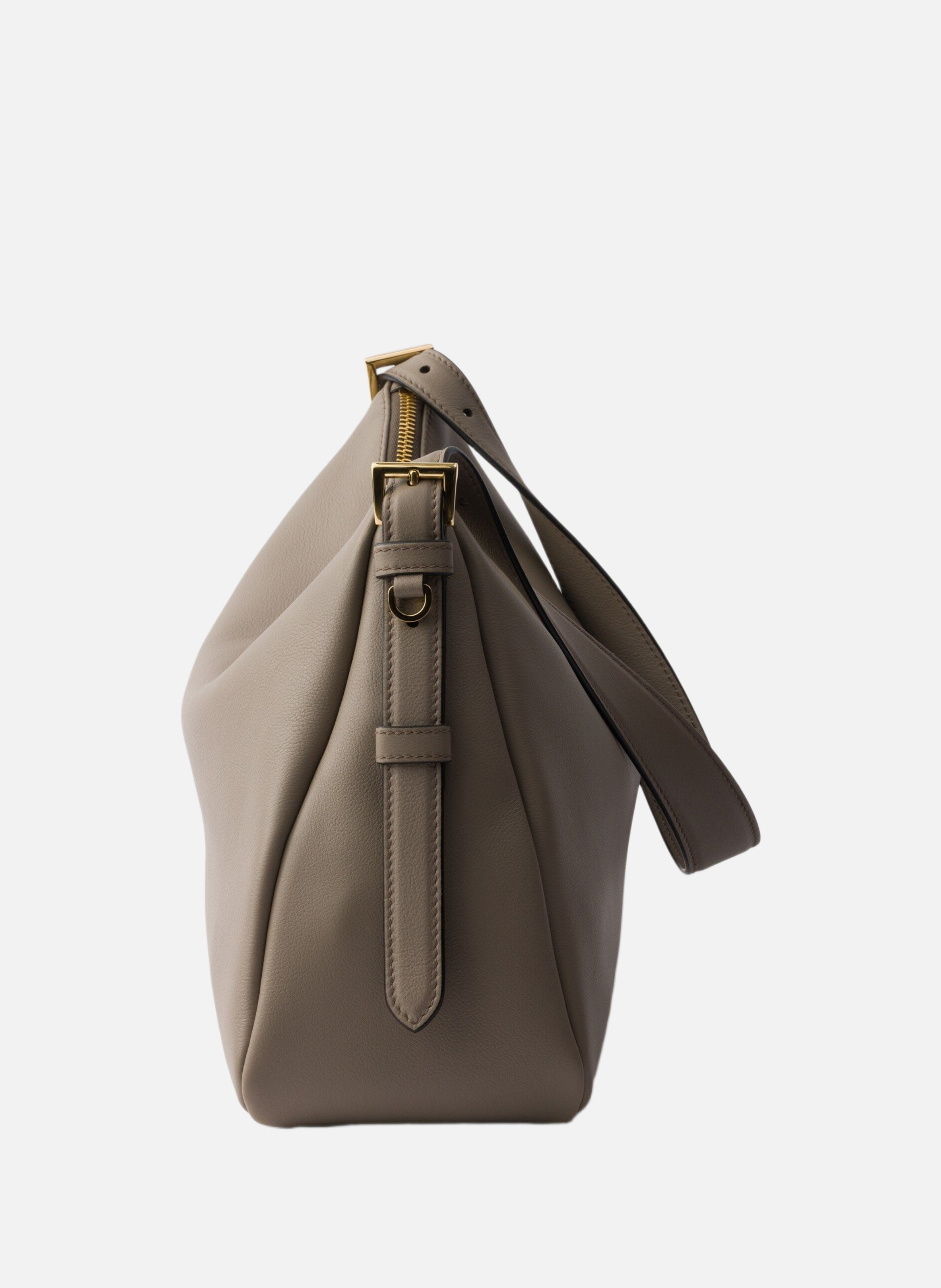 Grand sac porté épaule en cuir prada aimée PRADA Gris