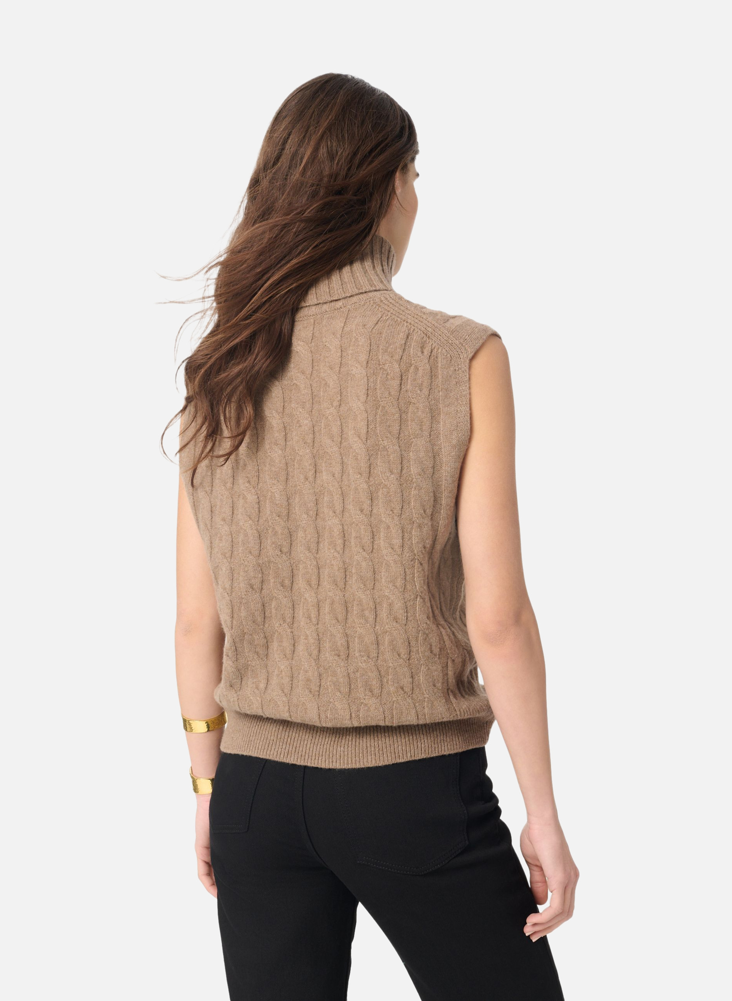 Pull georgia sans manches VANESSA BRUNO Marron