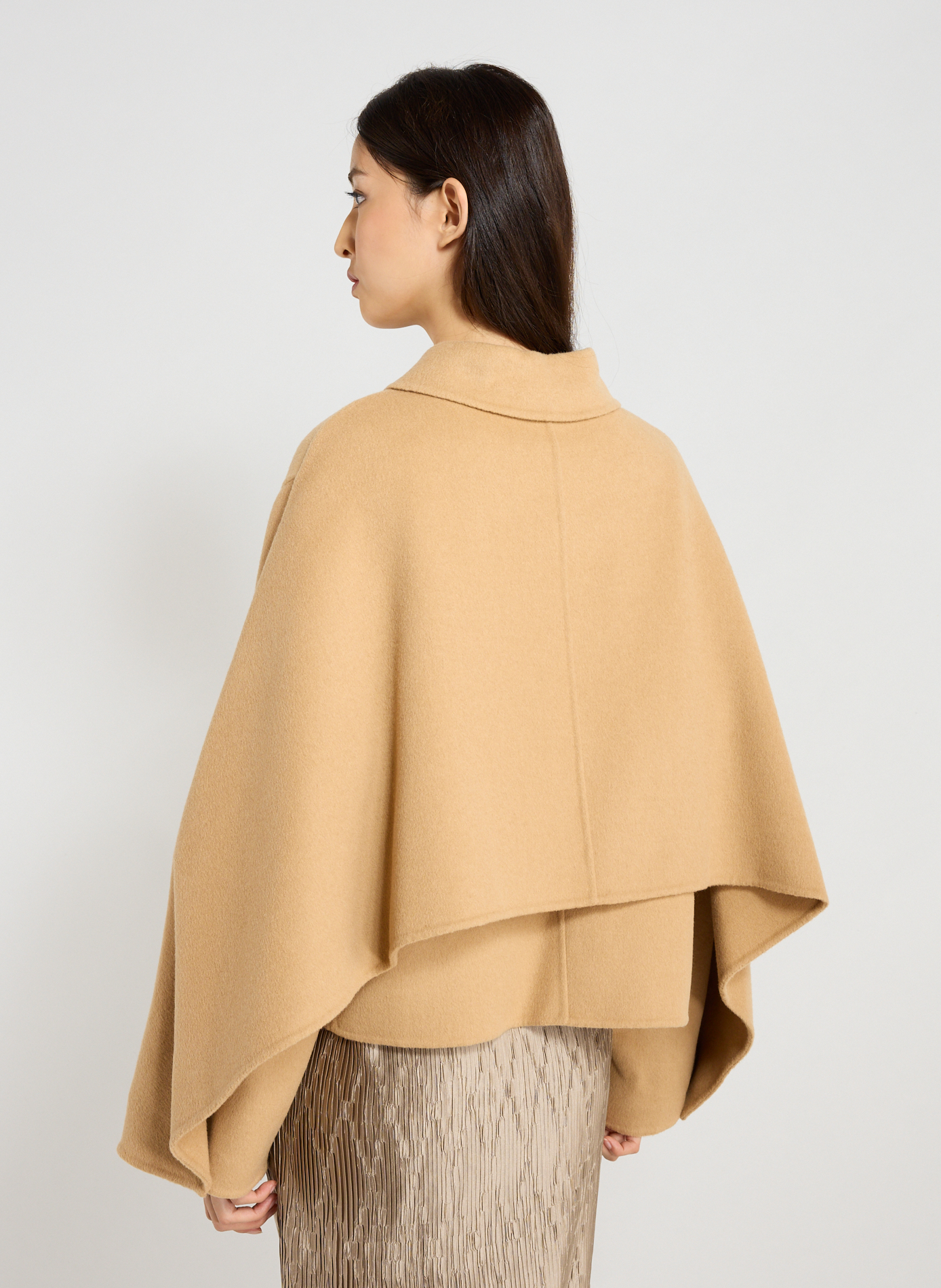 Veste courte à cape ADOLFO DOMINGUEZ Marron