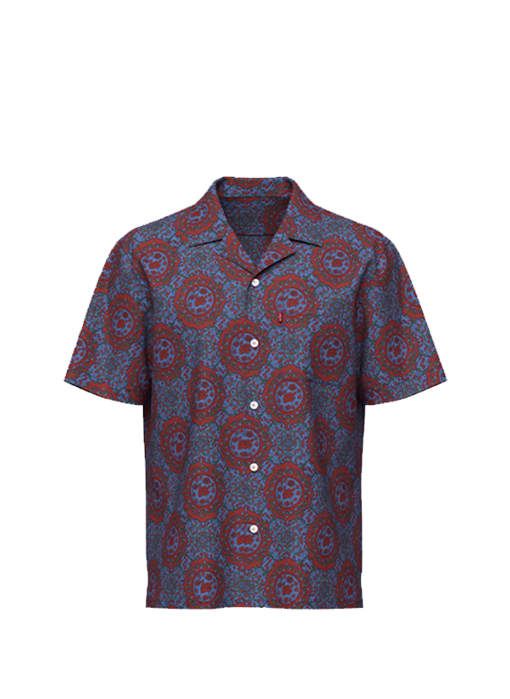 Chemise à motif en lin mélangé LEVI'S Bleu