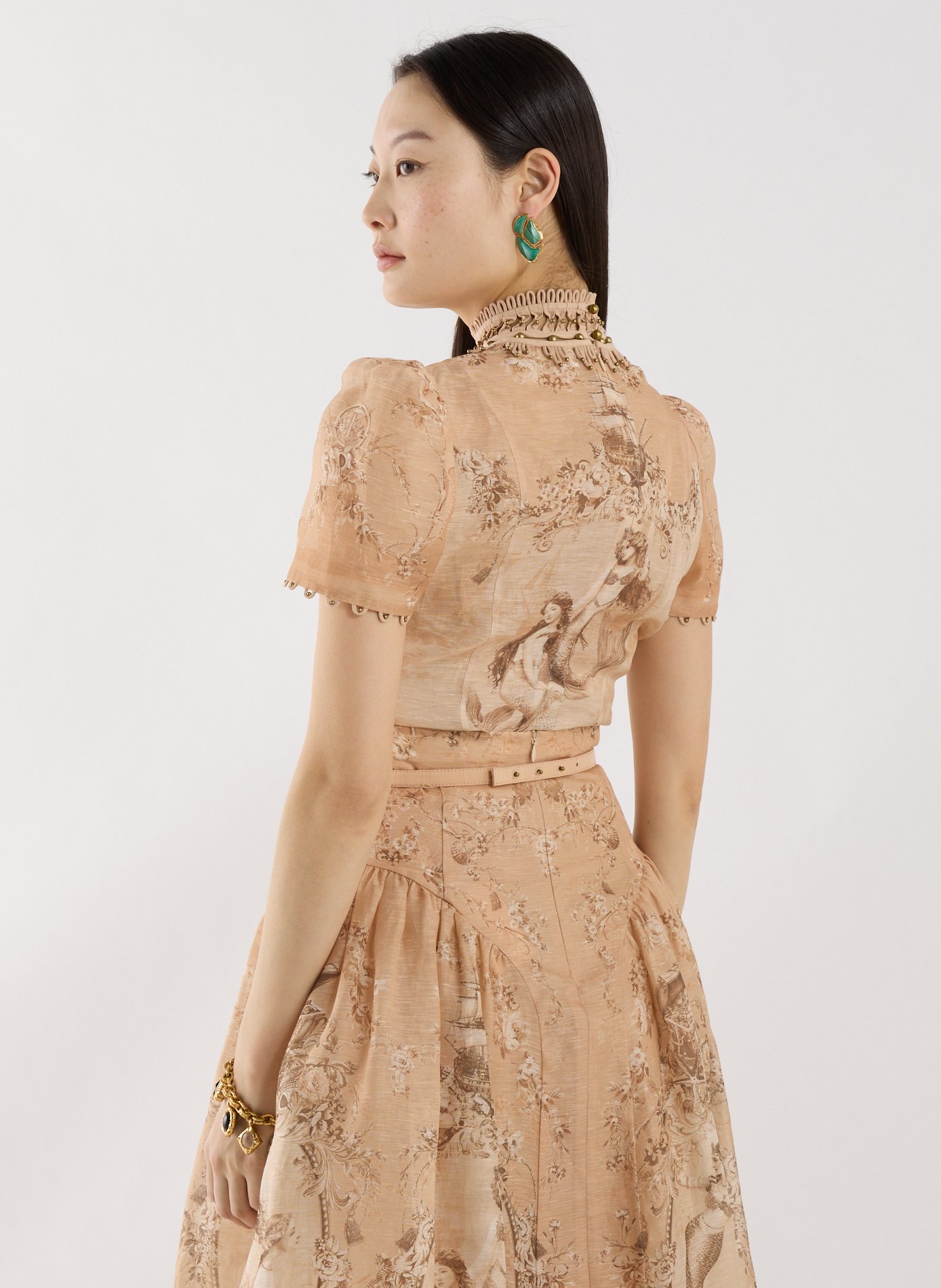 Top in linen and silk pattern ZIMMERMANN Multicolour