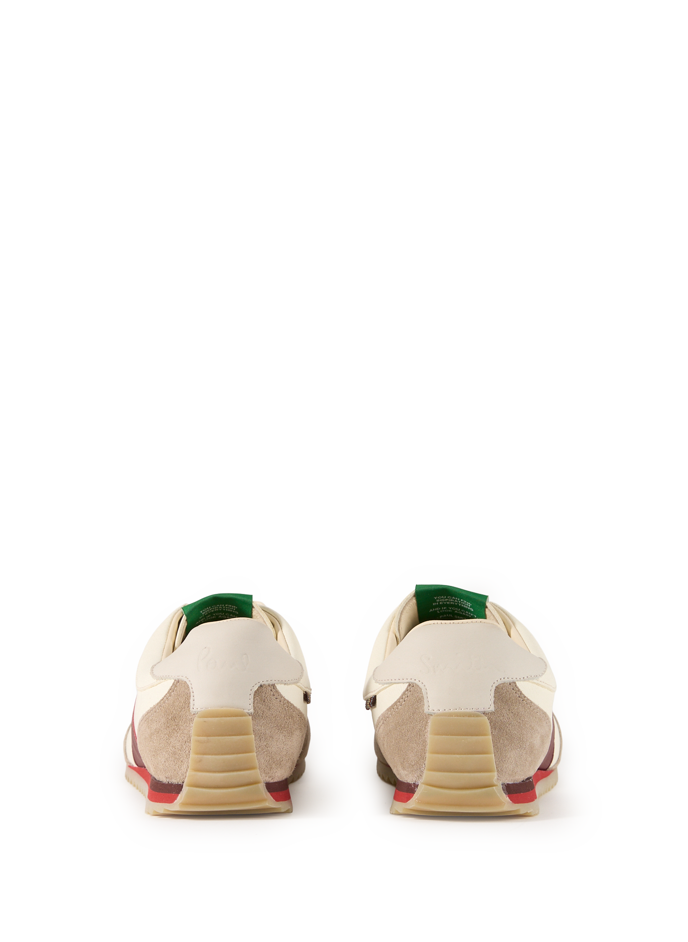 Text translated to English:
Chilly leather wedge sneakers PAUL SMITH White