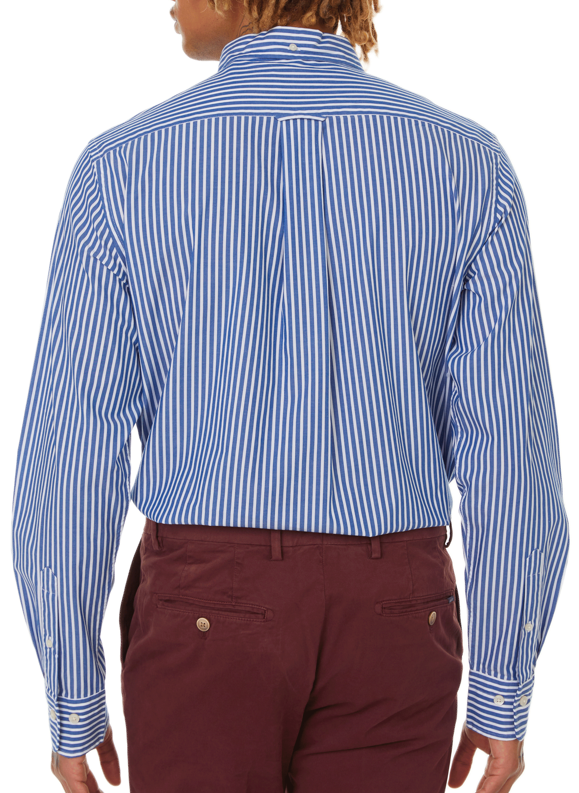 Chemise rayée en coton GANT Bleu