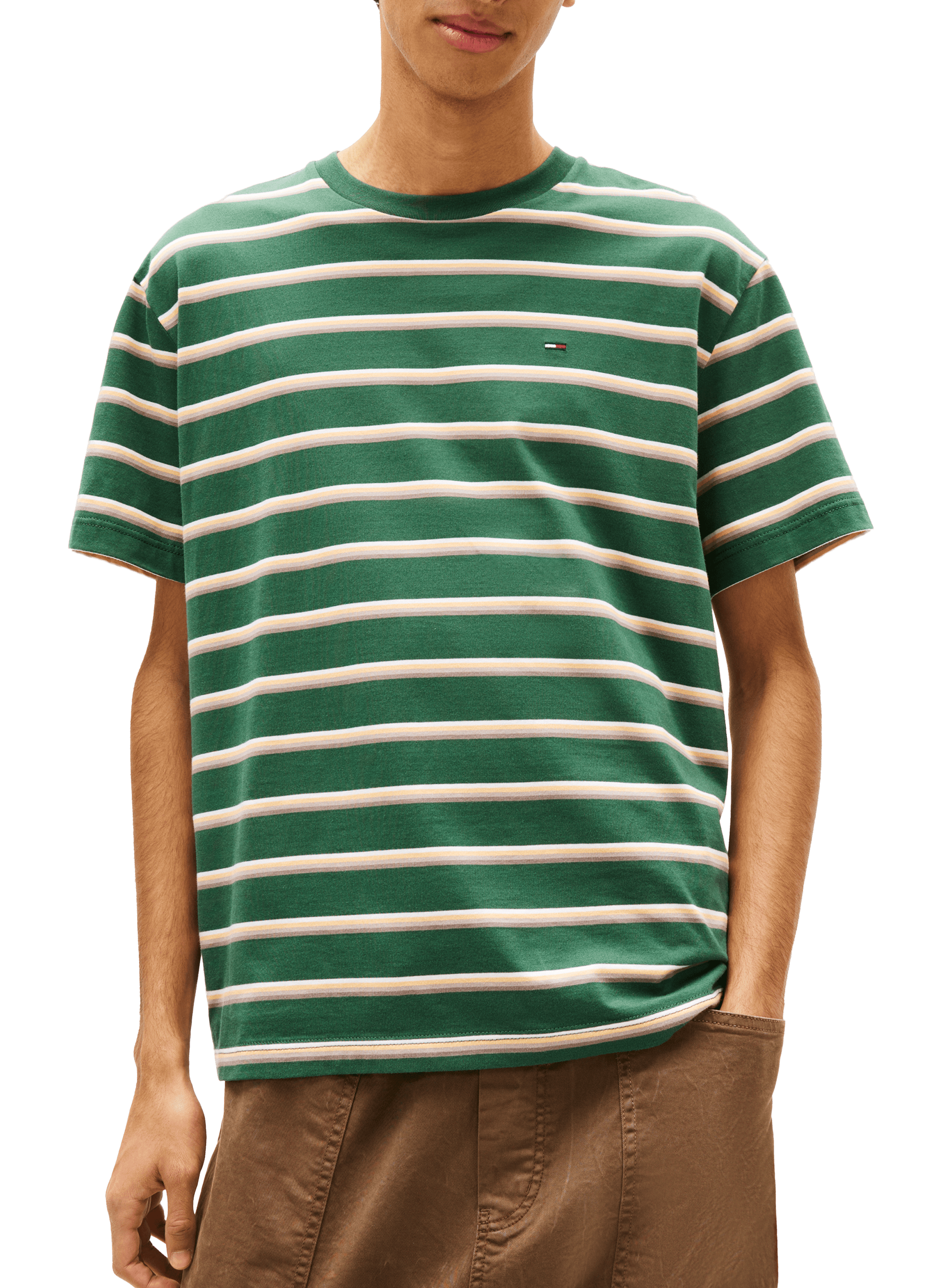 Straight-fit striped cotton T-shirt TOMMY HILFIGER Multicolour