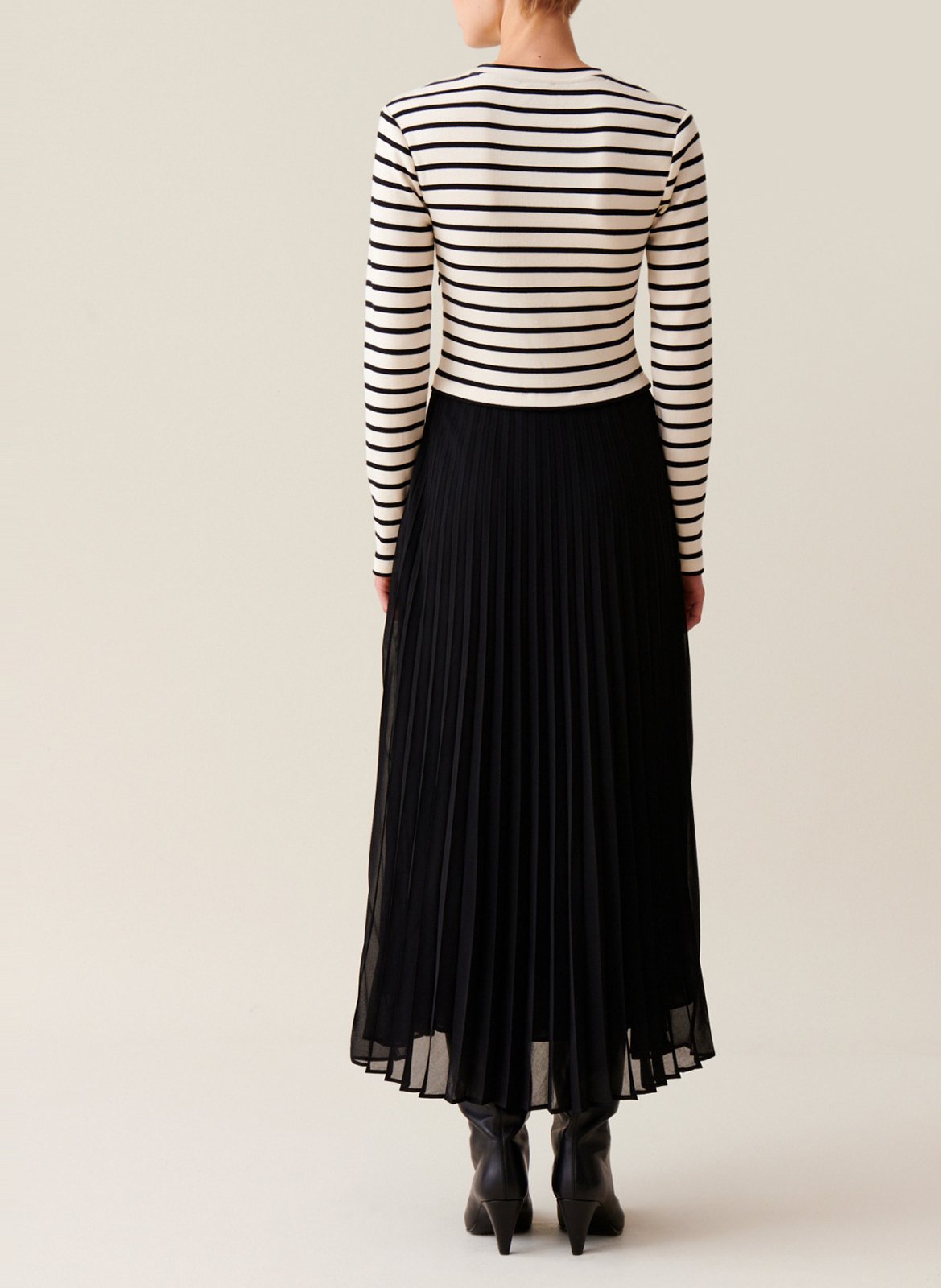 Robe trompe l'œil marinière en coton CLAUDIE PIERLOT Multicolore