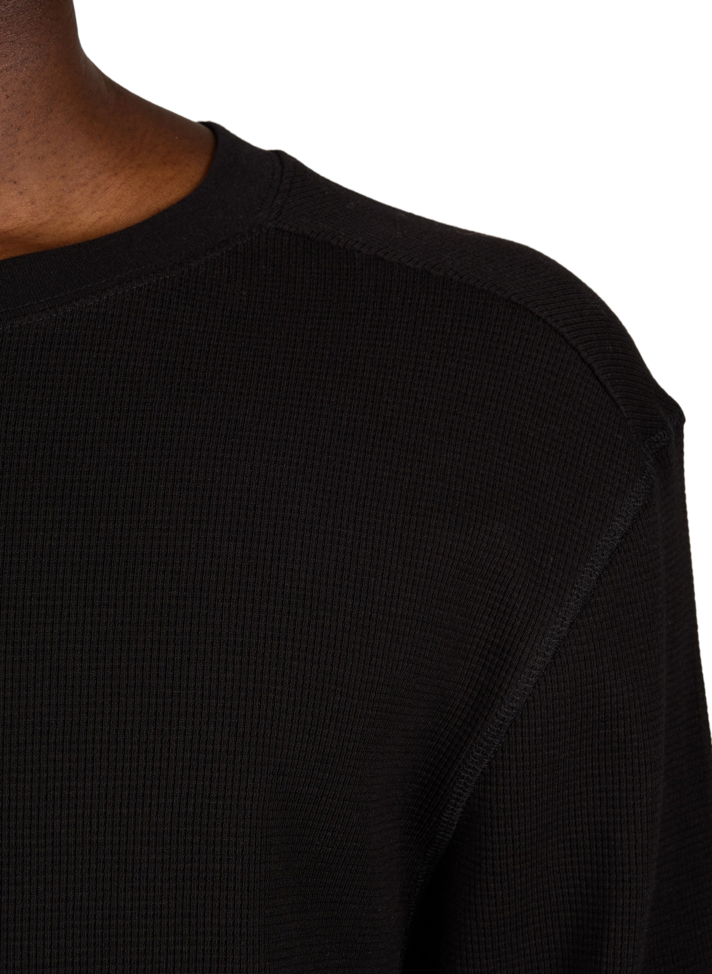 Thermal cotton piqué sweater ENTIRE STUDIOS Black