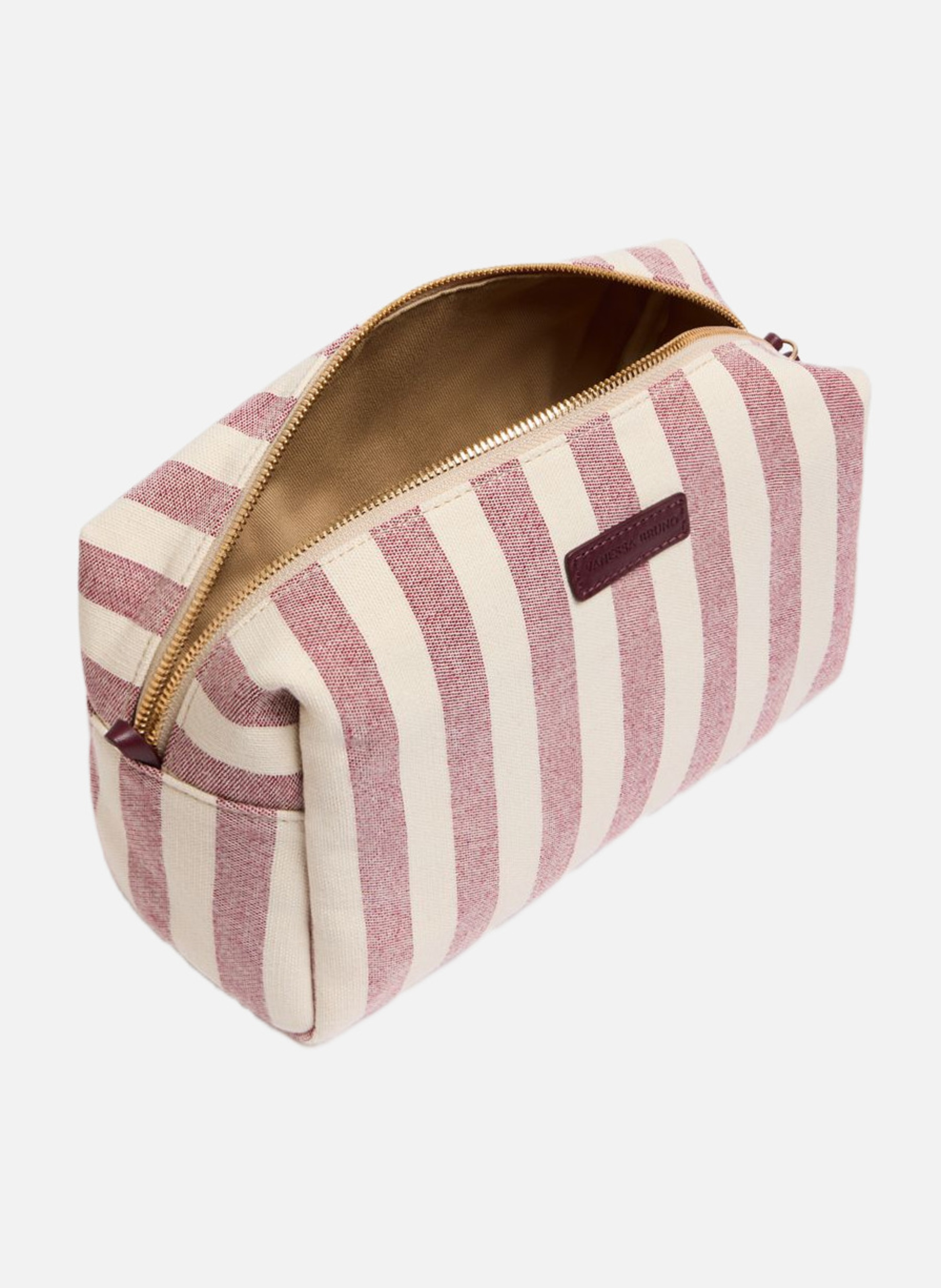 Trousse en toile rayée VANESSA BRUNO Rouge