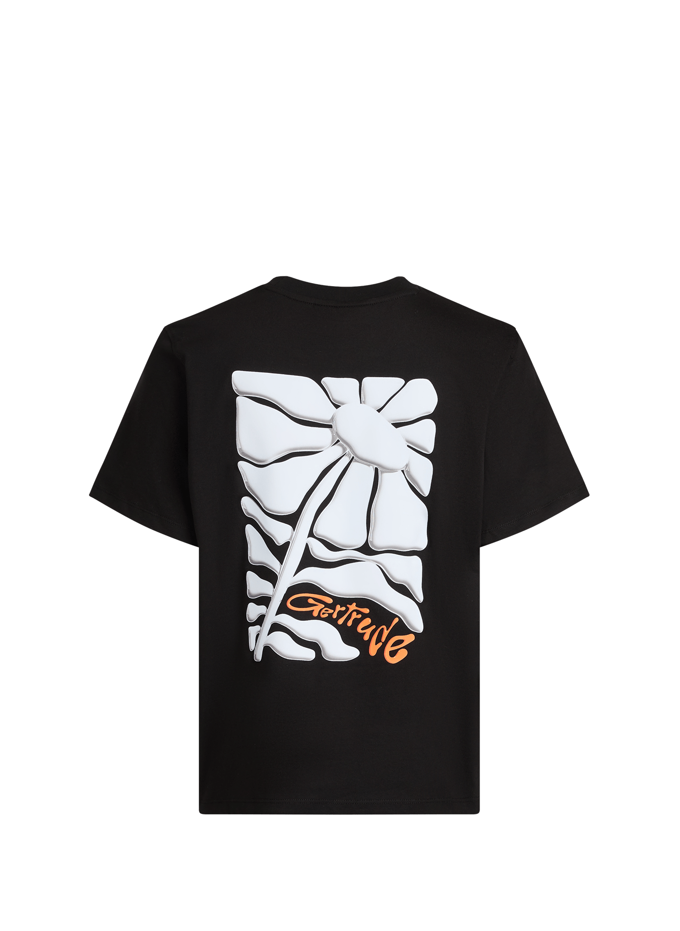 Tee-shirt droit sérigraphié GERTRUDE ET GASTON Nero