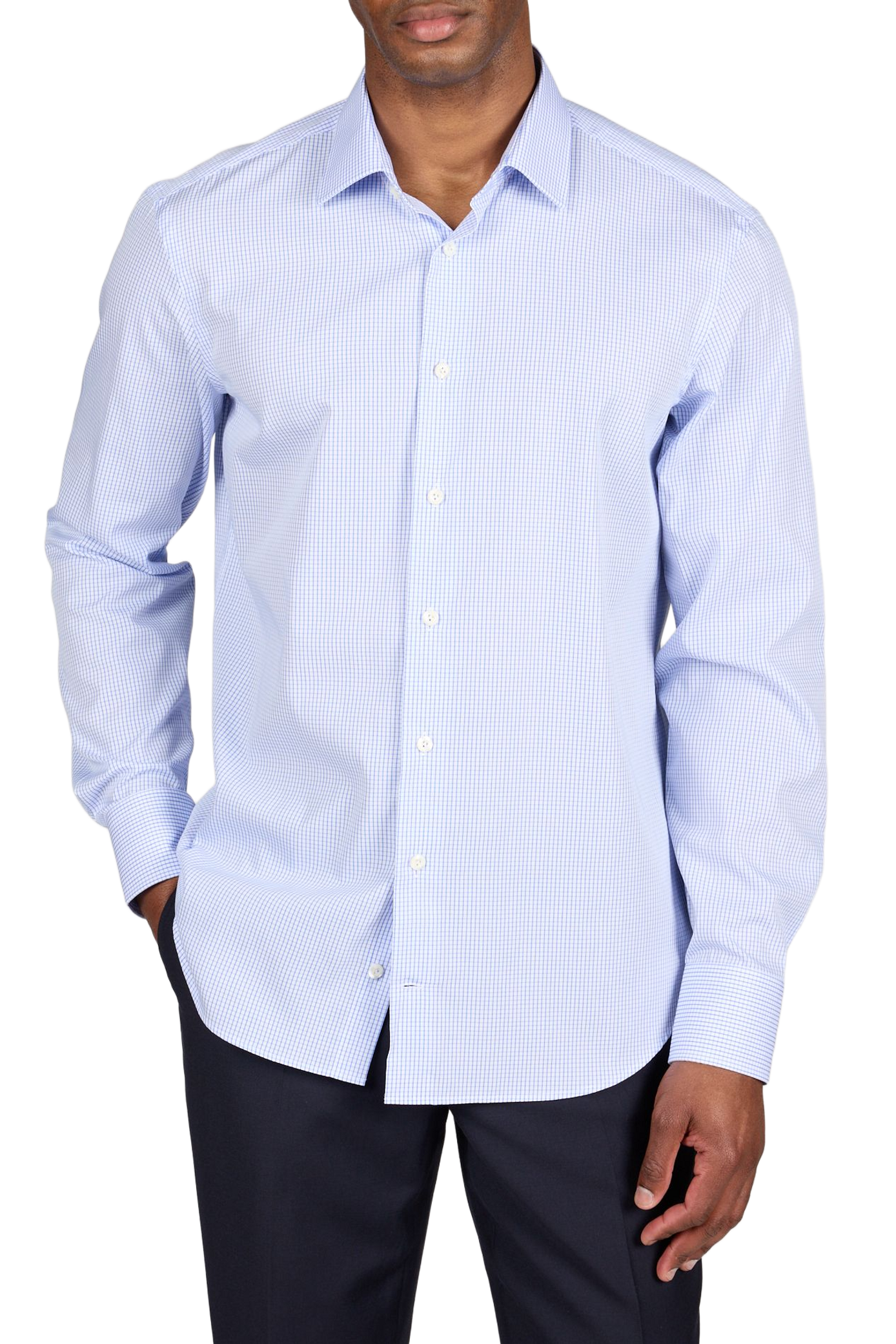 Check cotton Shirt VAN LAACK Blue