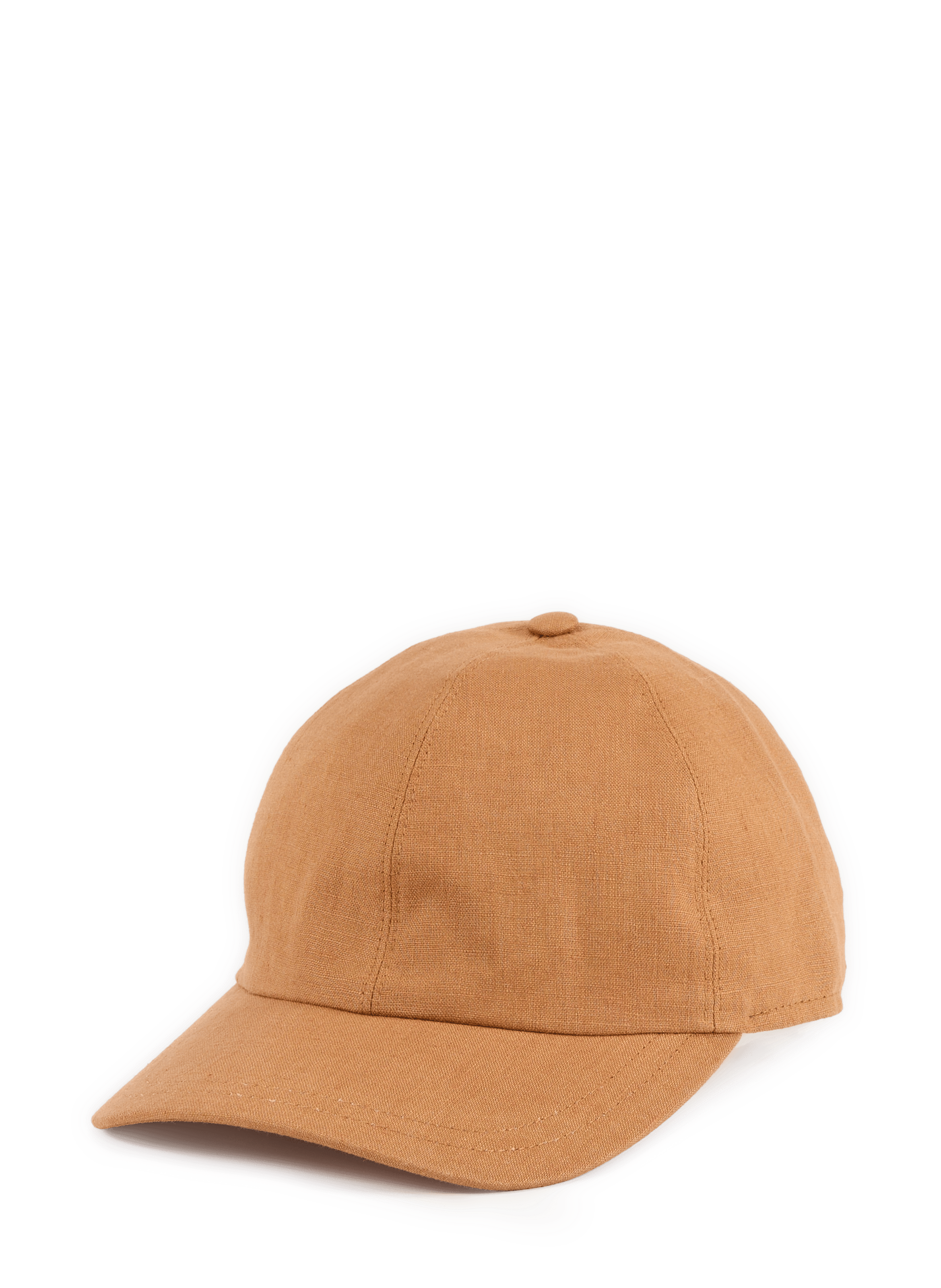 Casquette de baseball en lin BORSALINO Marron