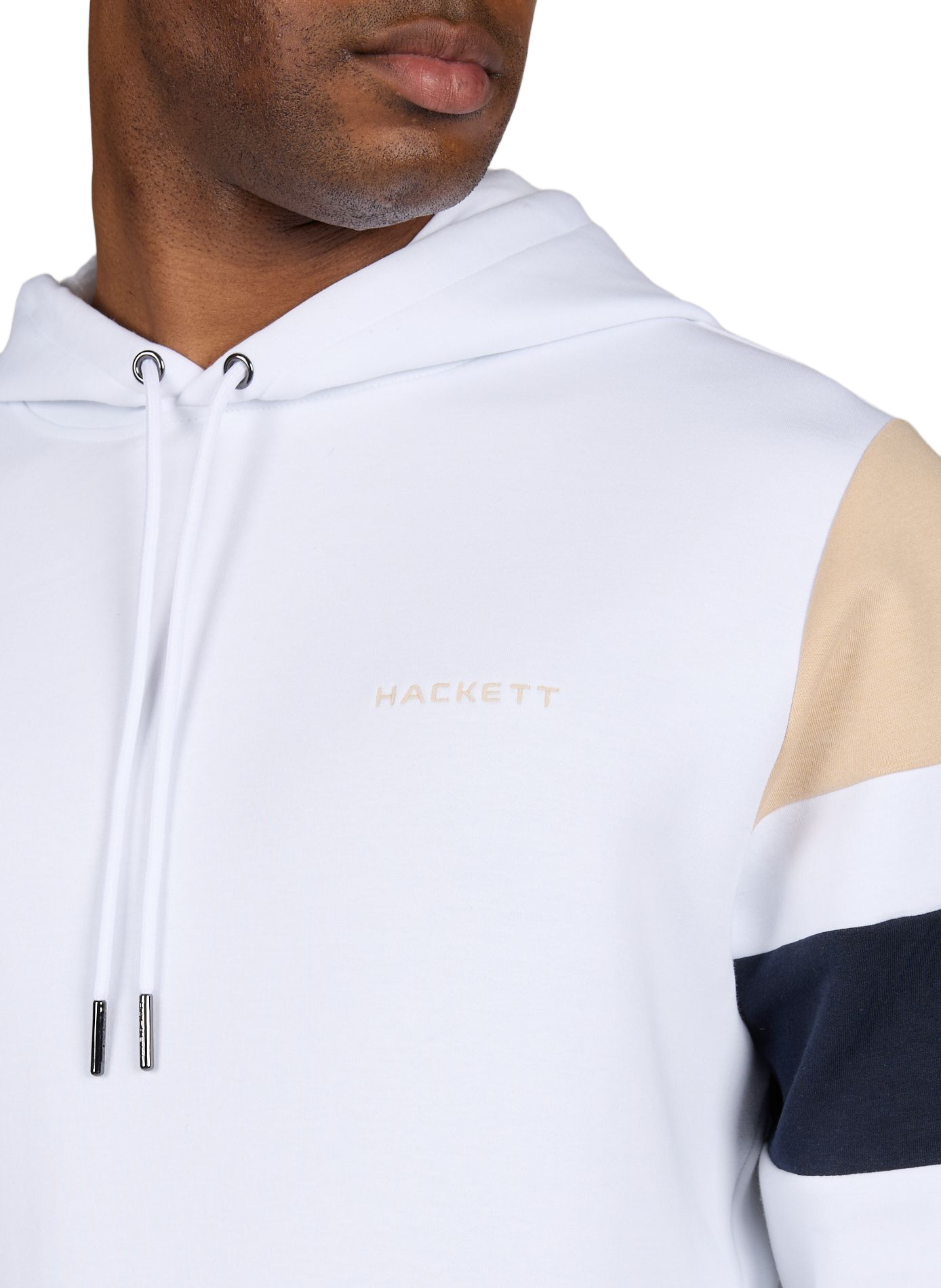 Sweat à capuche en coton mélangé HACKETT Blanc