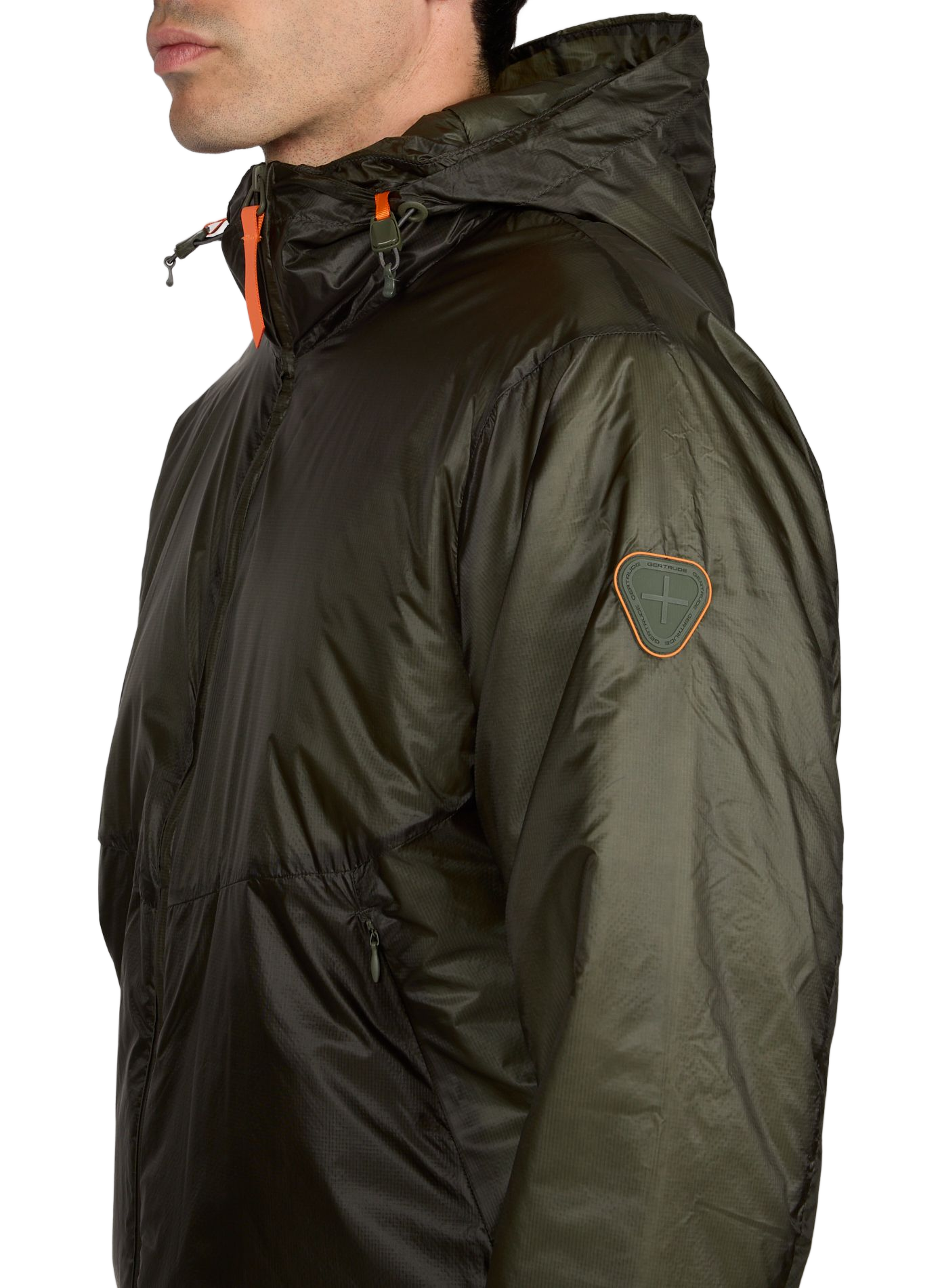 Veste coupe-vent Elzearsun à capuche GERTRUDE ET GASTON Kaki