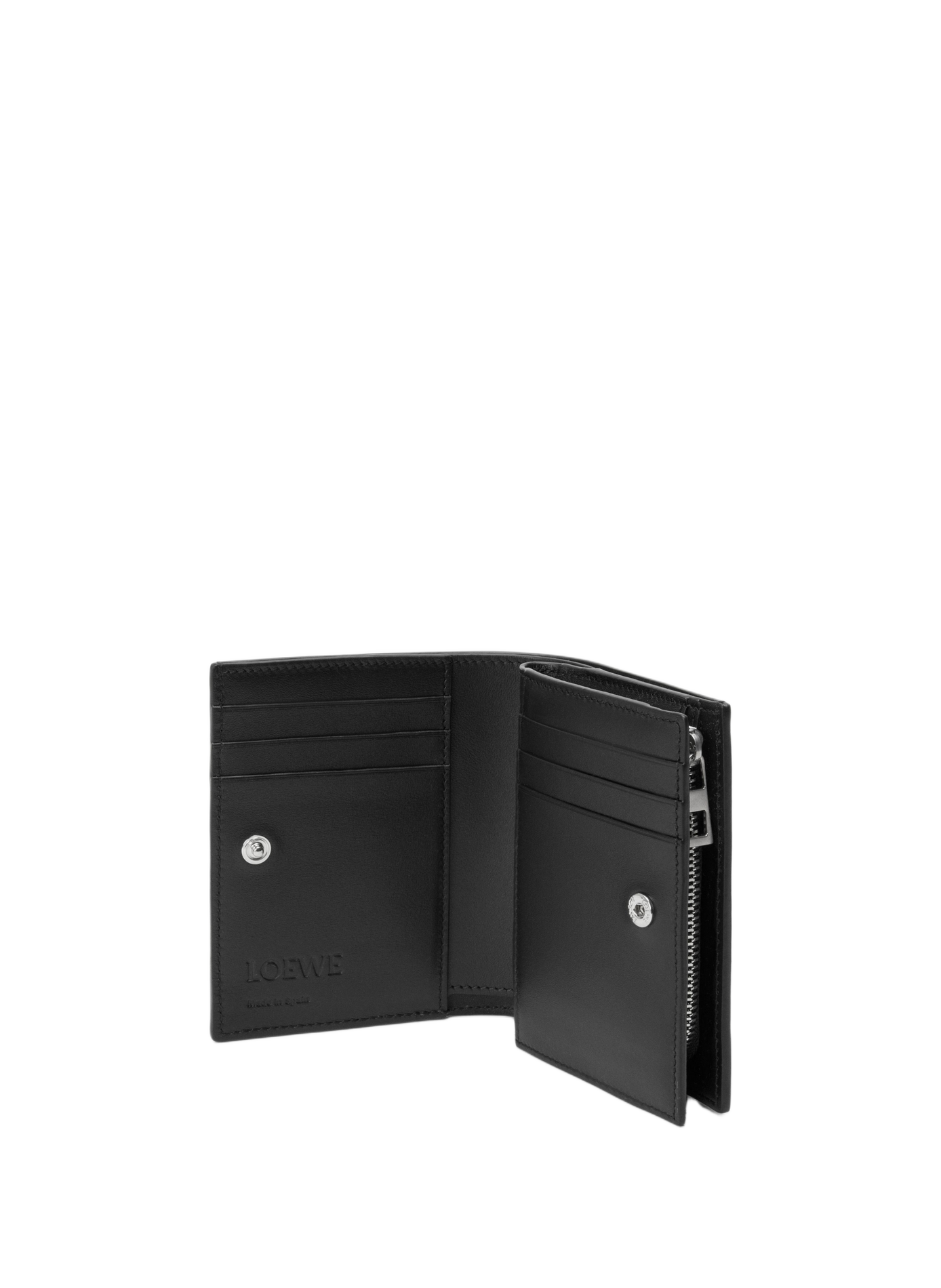 Portefeuille compact Panta en cuir de veau brillant LOEWE Noir