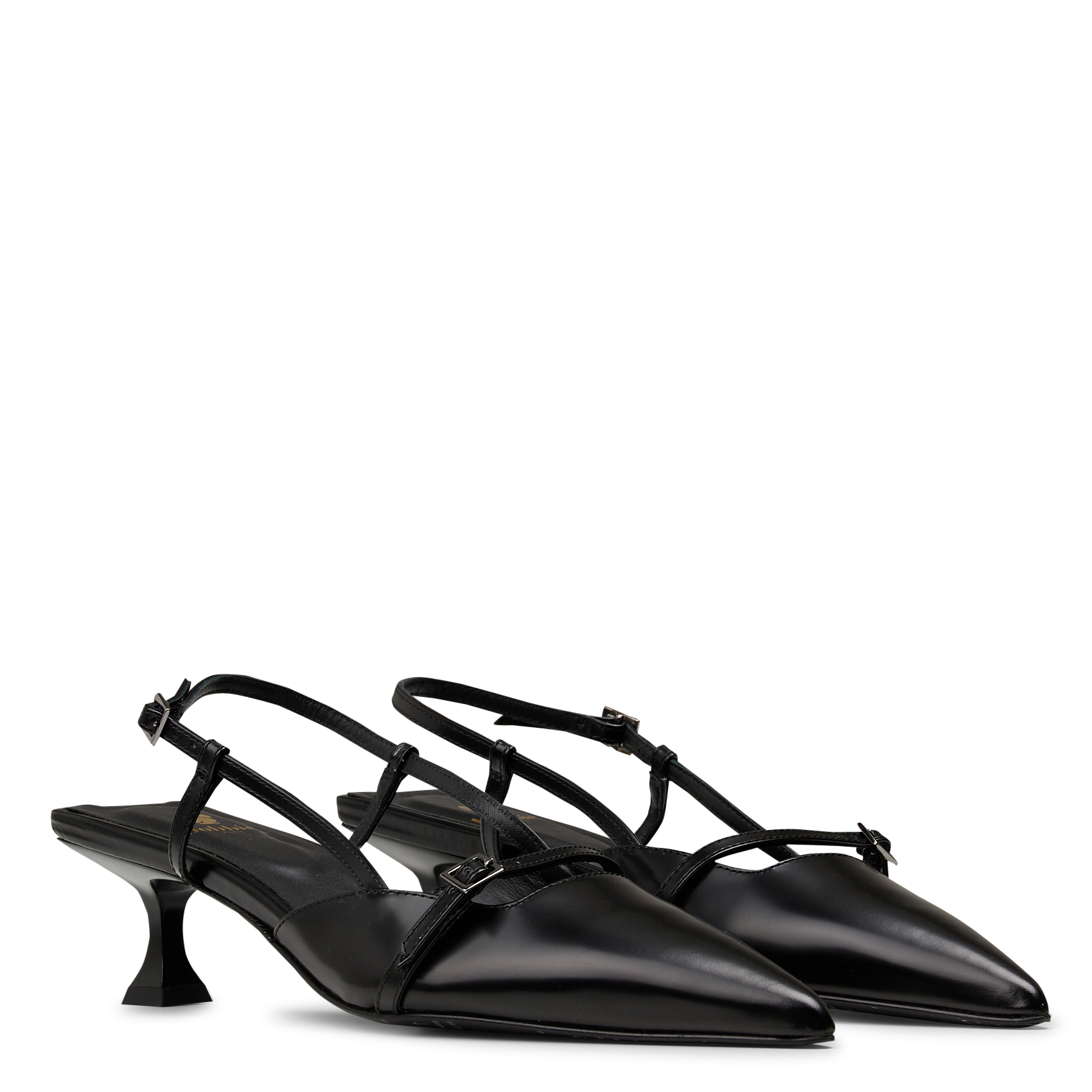 Escarpins slingback en cuir reem Noir