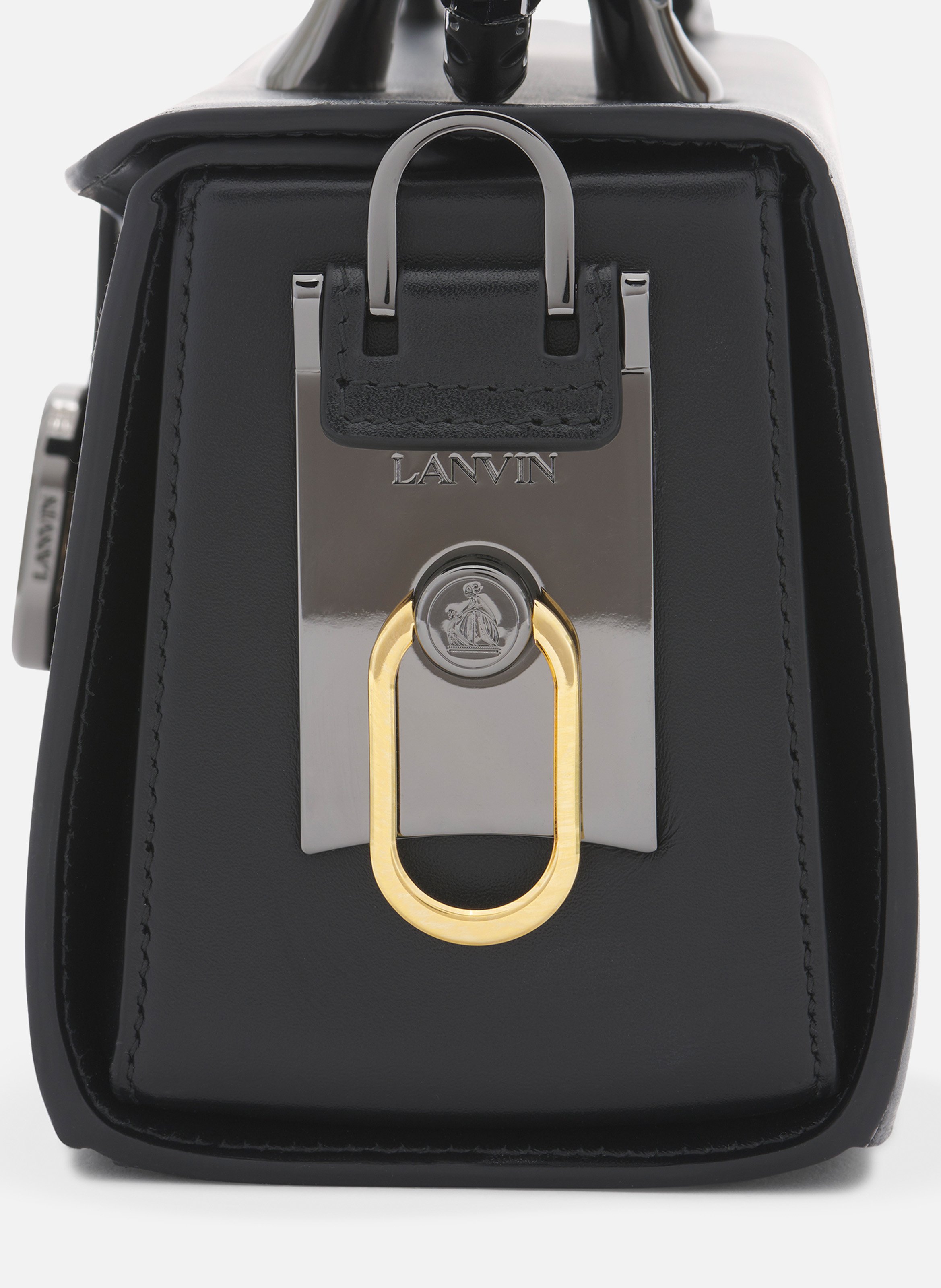 Sac pencil cat en cuir LANVIN Noir