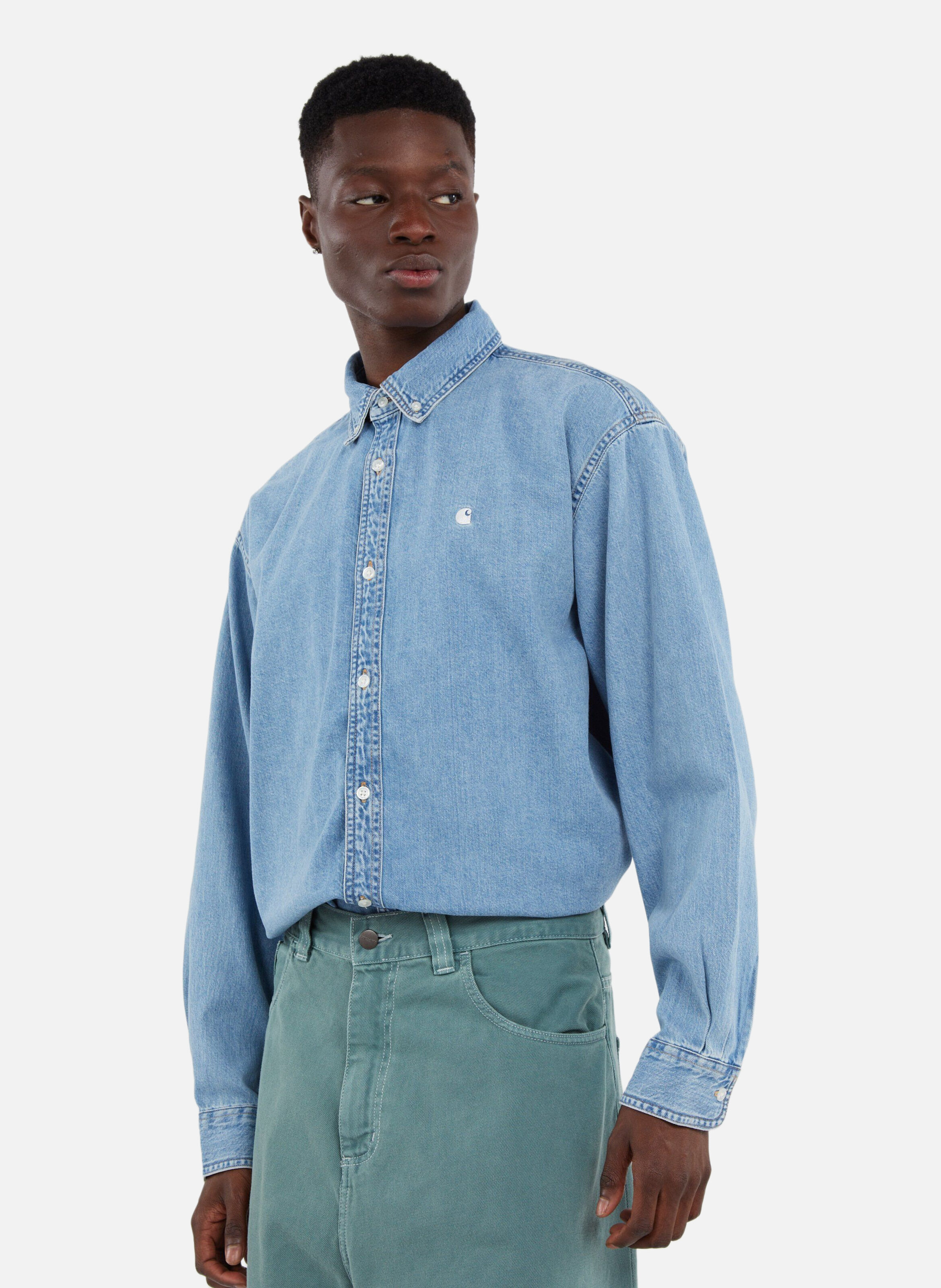 Chemise l/s lucas shirt CARHARTT WIP Bleu
