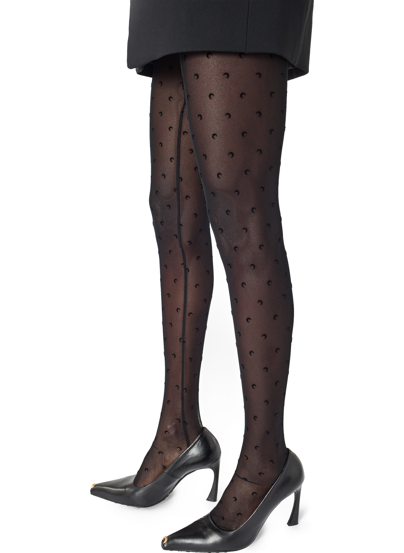 Collants plumetis MARINE SERRE Zwart