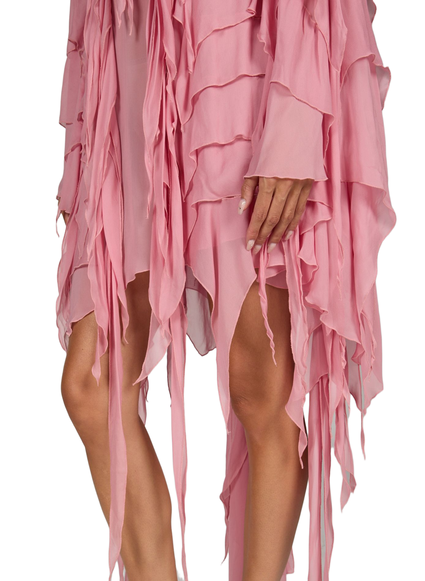 Blouse with ruffles and high neck BLUMARINE Pink
