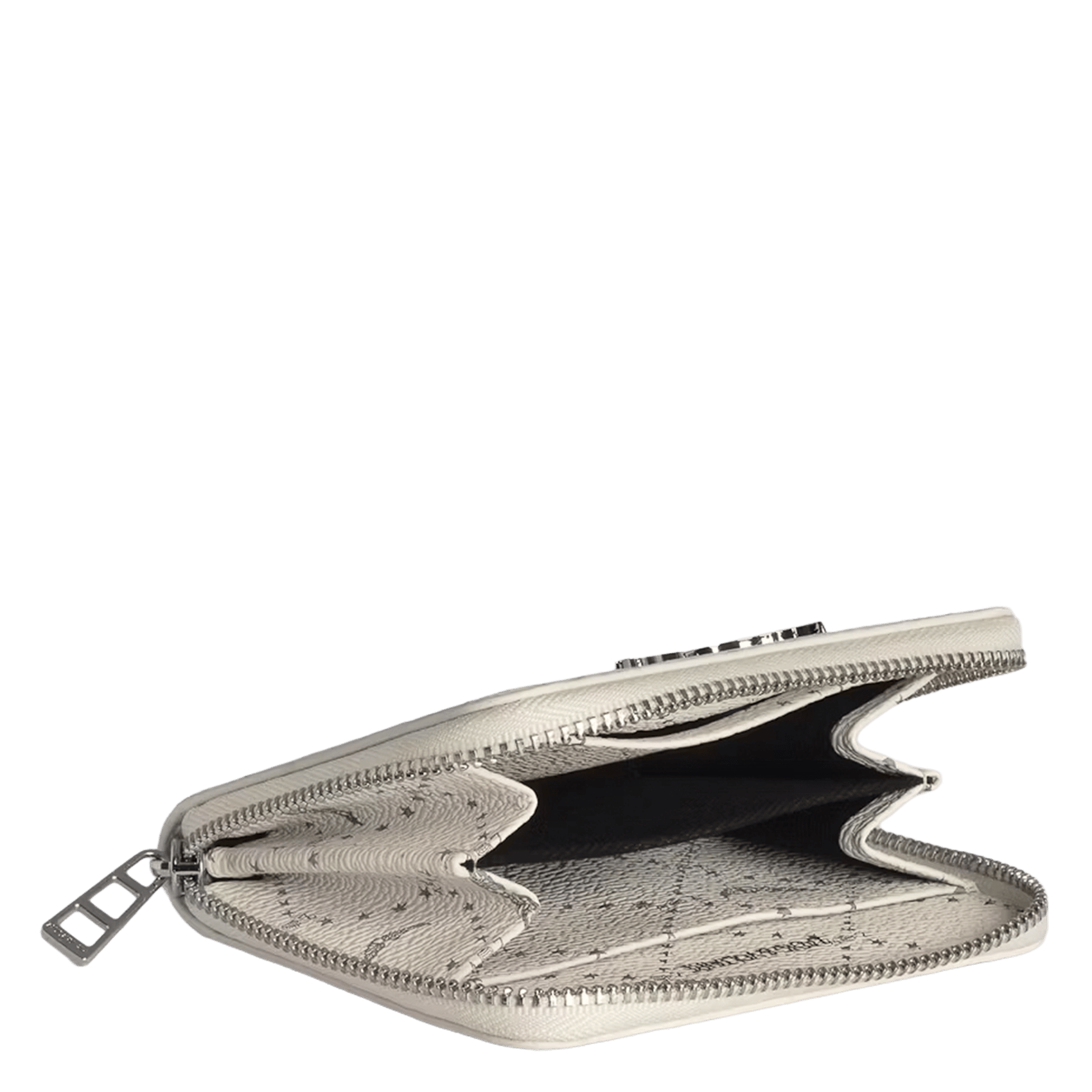 Mini ZV embossed shiny leather wallet ZADIG&VOLTAIRE White