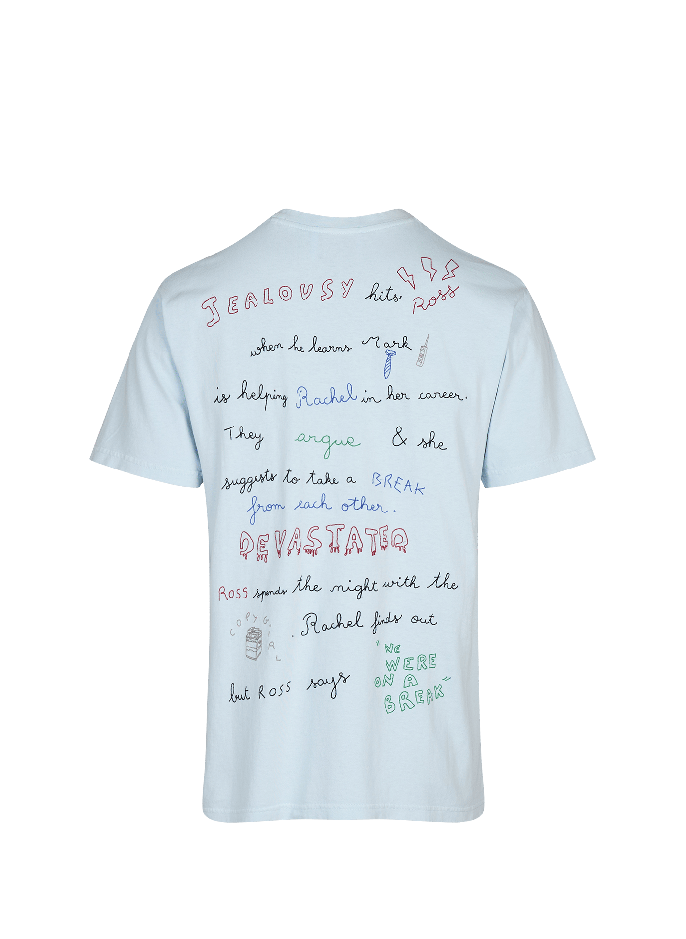 Camiseta recta de algodón MAISON LABICHE Azul