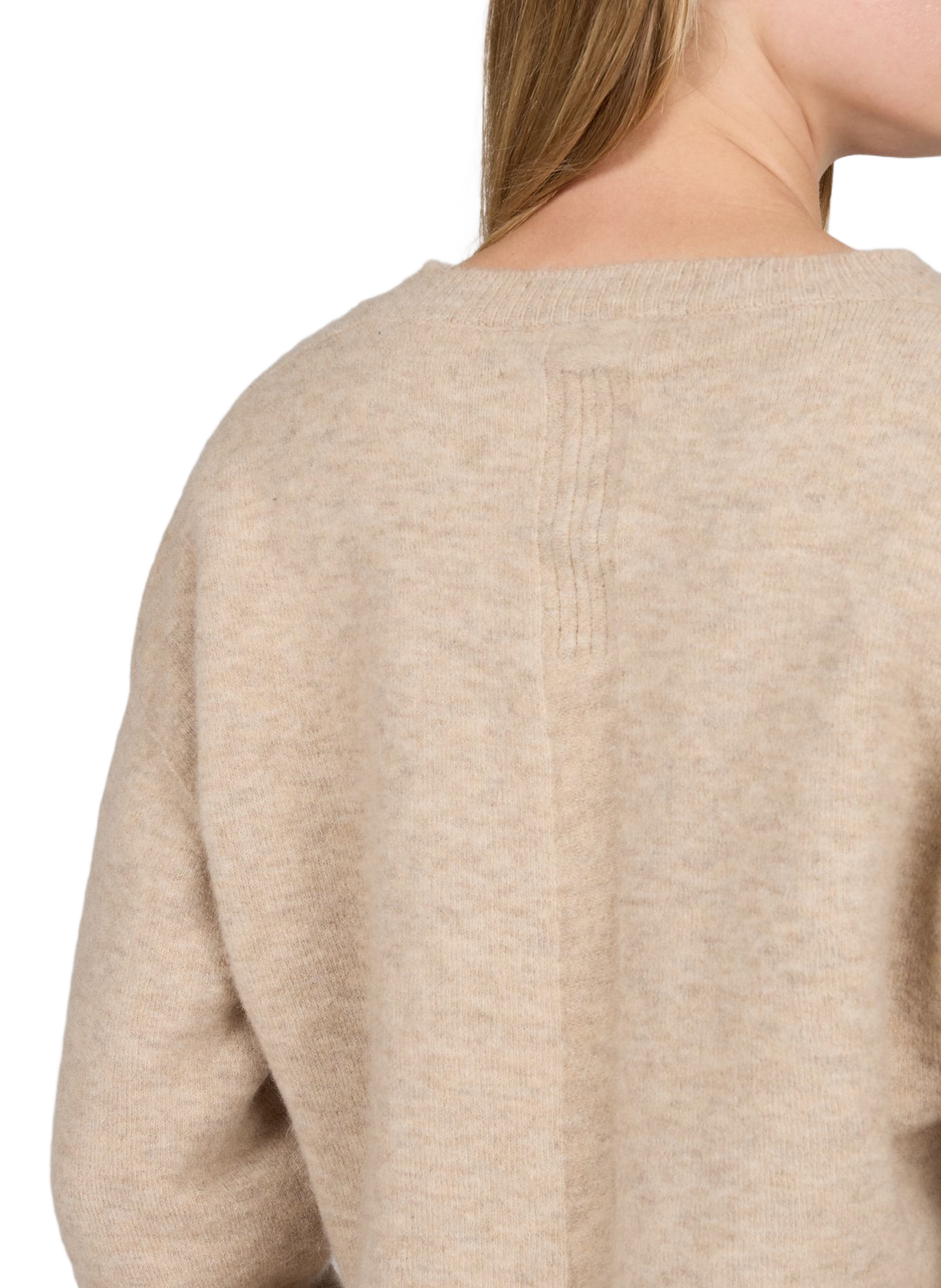 Weiter geschnittener V-Ausschnitt-Pullover aus gemischtem Alpakawolle RICK OWENS Braun