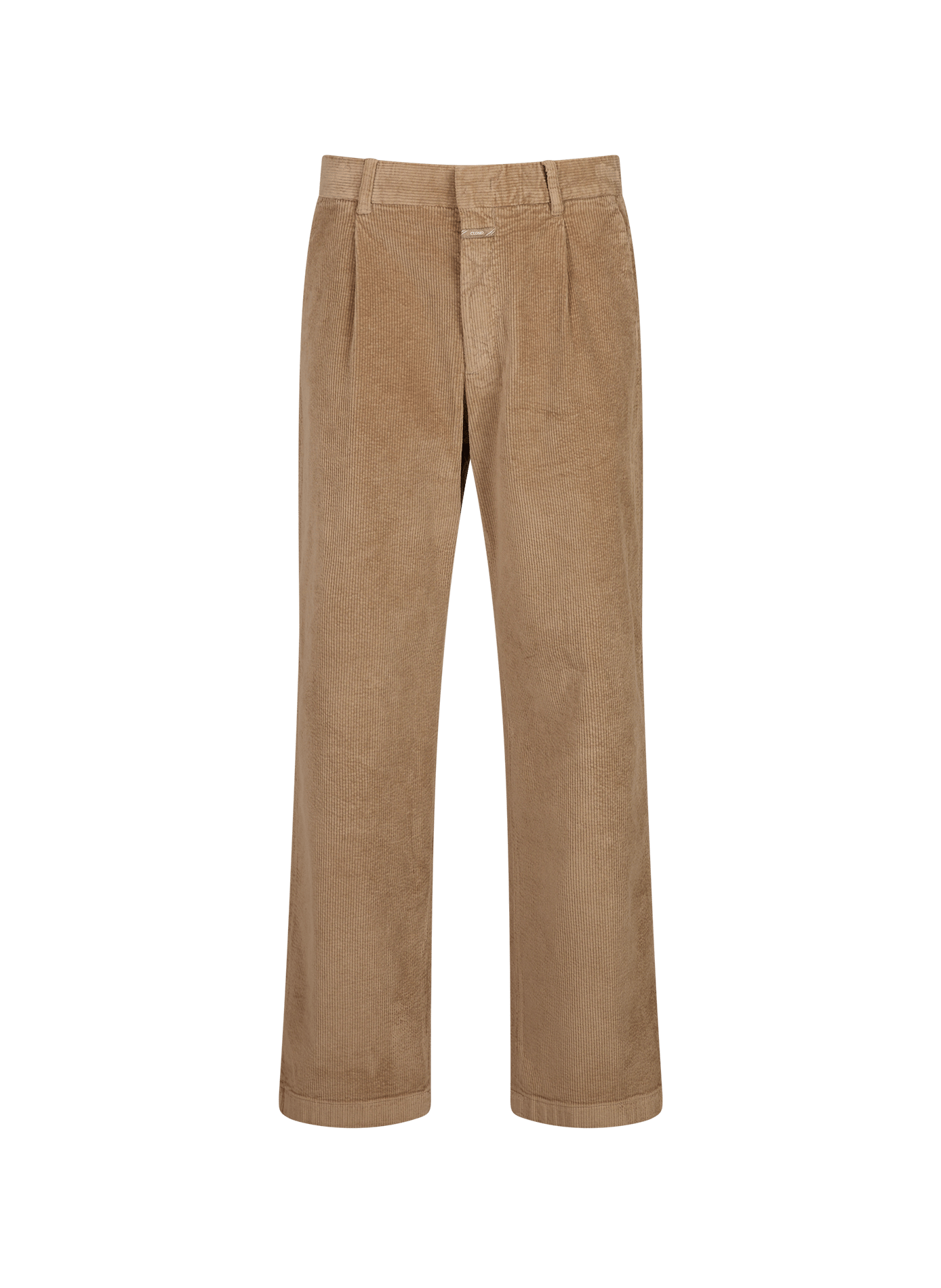 Straight cotton-blend trousers CLOSED Beige