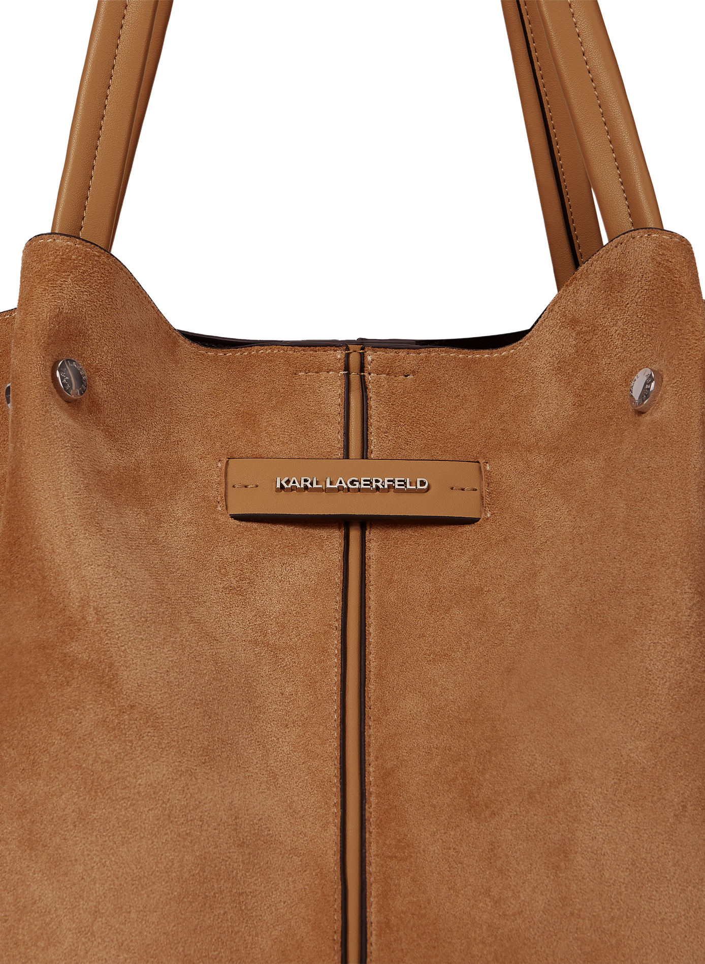Tas K/Pierced suède-effect KARL LAGERFELD Bruin