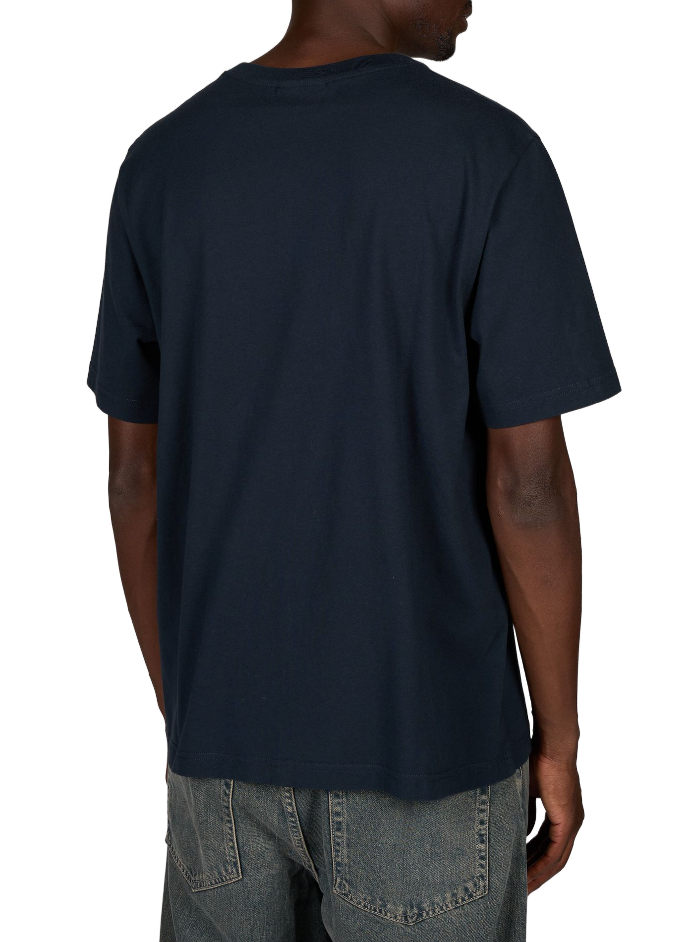 Gerade geschnittenes T-Shirt mit Logo aus Baumwolle MAISON KITSUNÉ Blau
