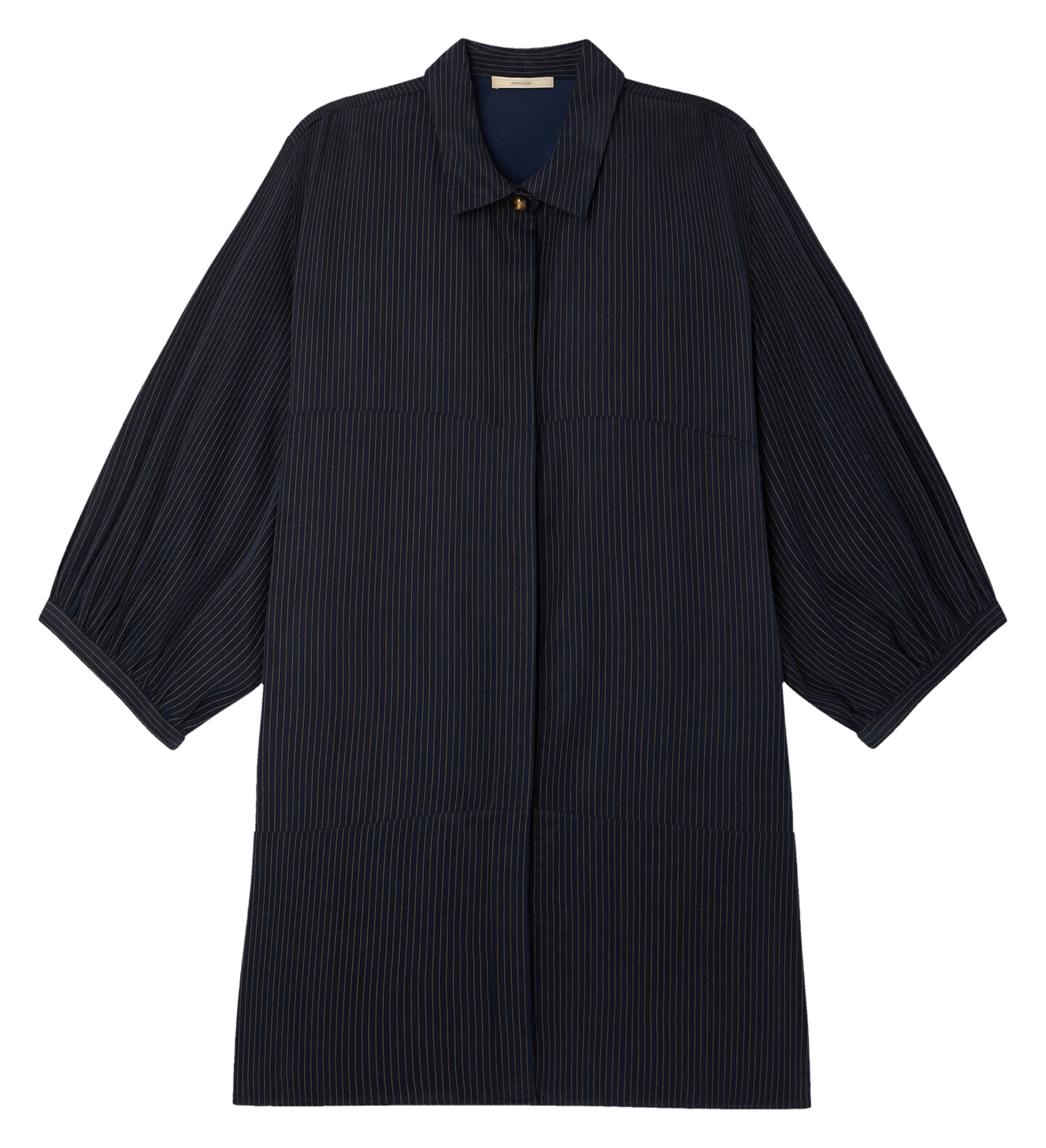 Robe courte droite col classique rayée courtney SESSUN Bleu