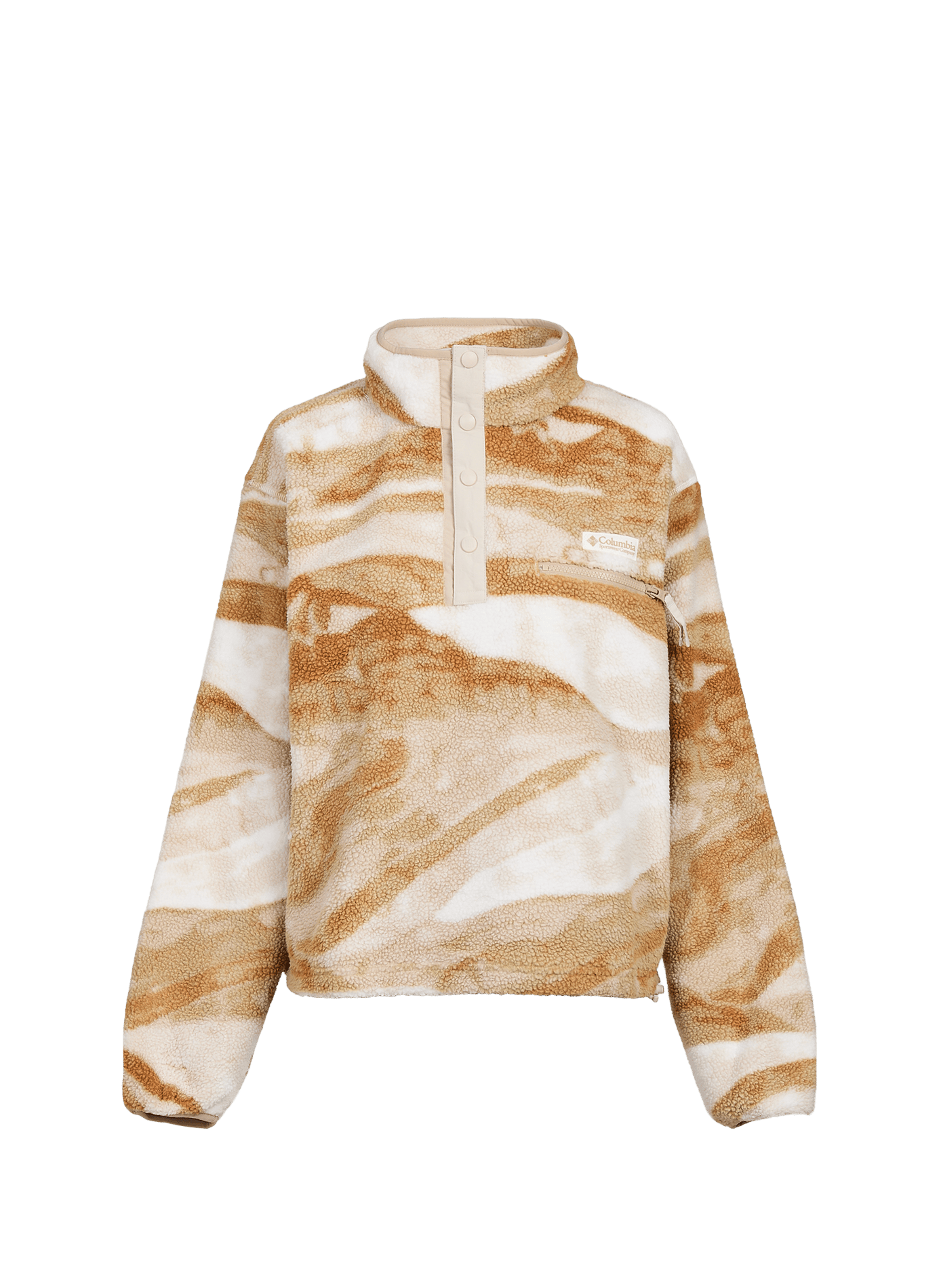 Shearling-look jacket with high collar COLUMBIA Beige