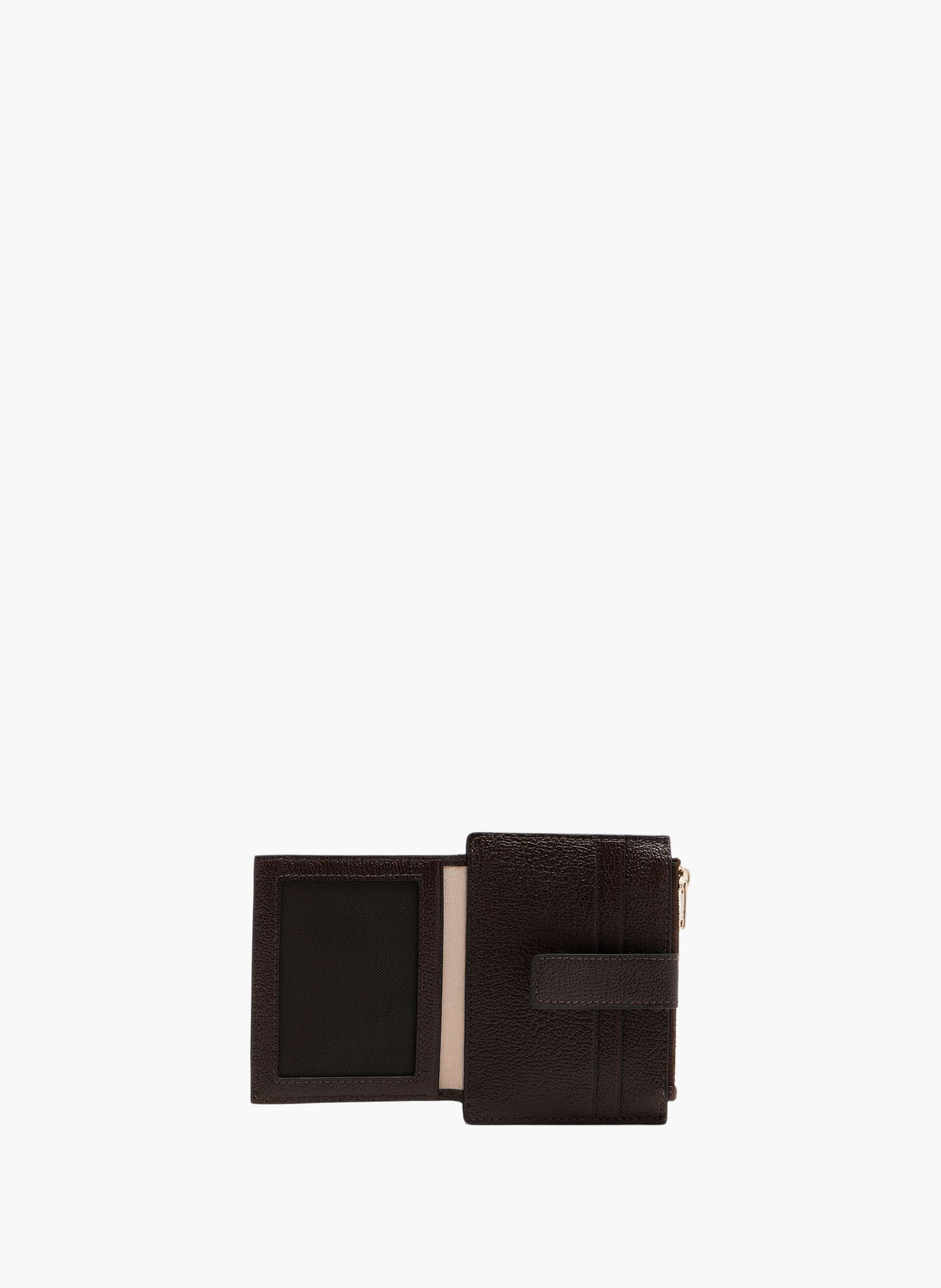 Portefeuille femme avec porte-monnaie zippé PIQUADRO Marron