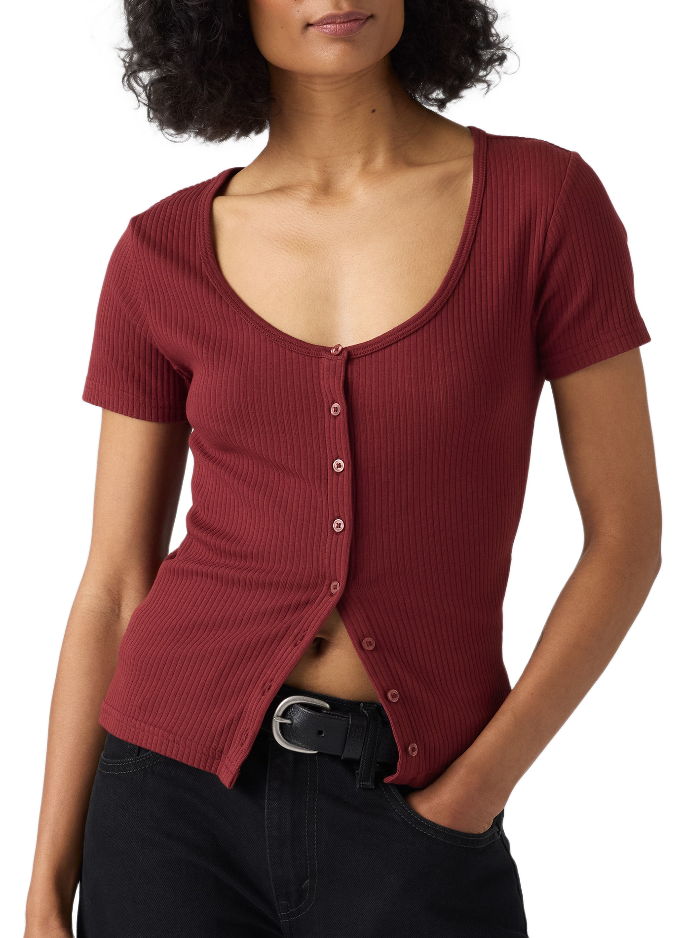 Rundhalsausschnitt T-Shirt aus Baumwollmischung LEVI'S Rot