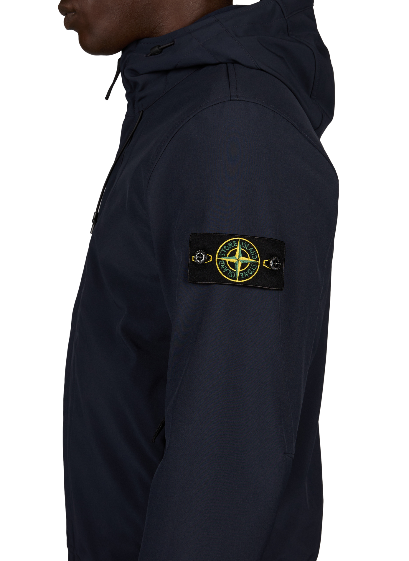 Blouson droit à capuche STONE ISLAND Bleu