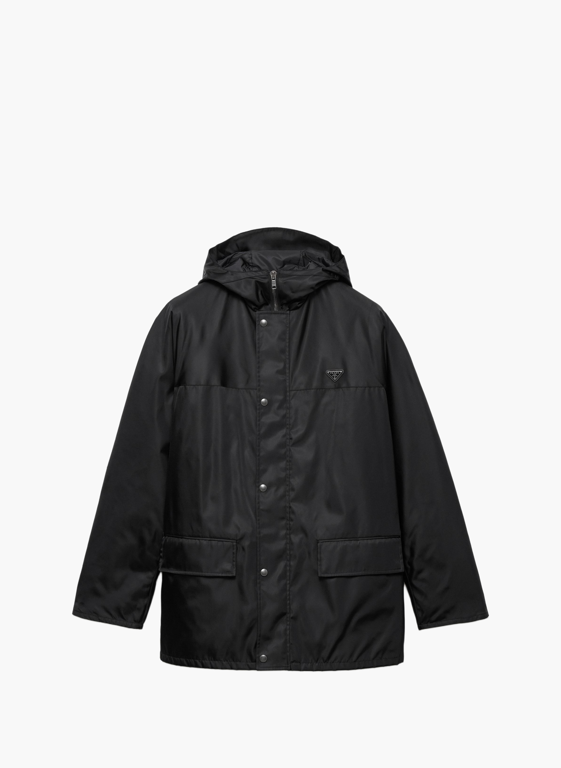 Coupe-vent en re-nylon PRADA Noir