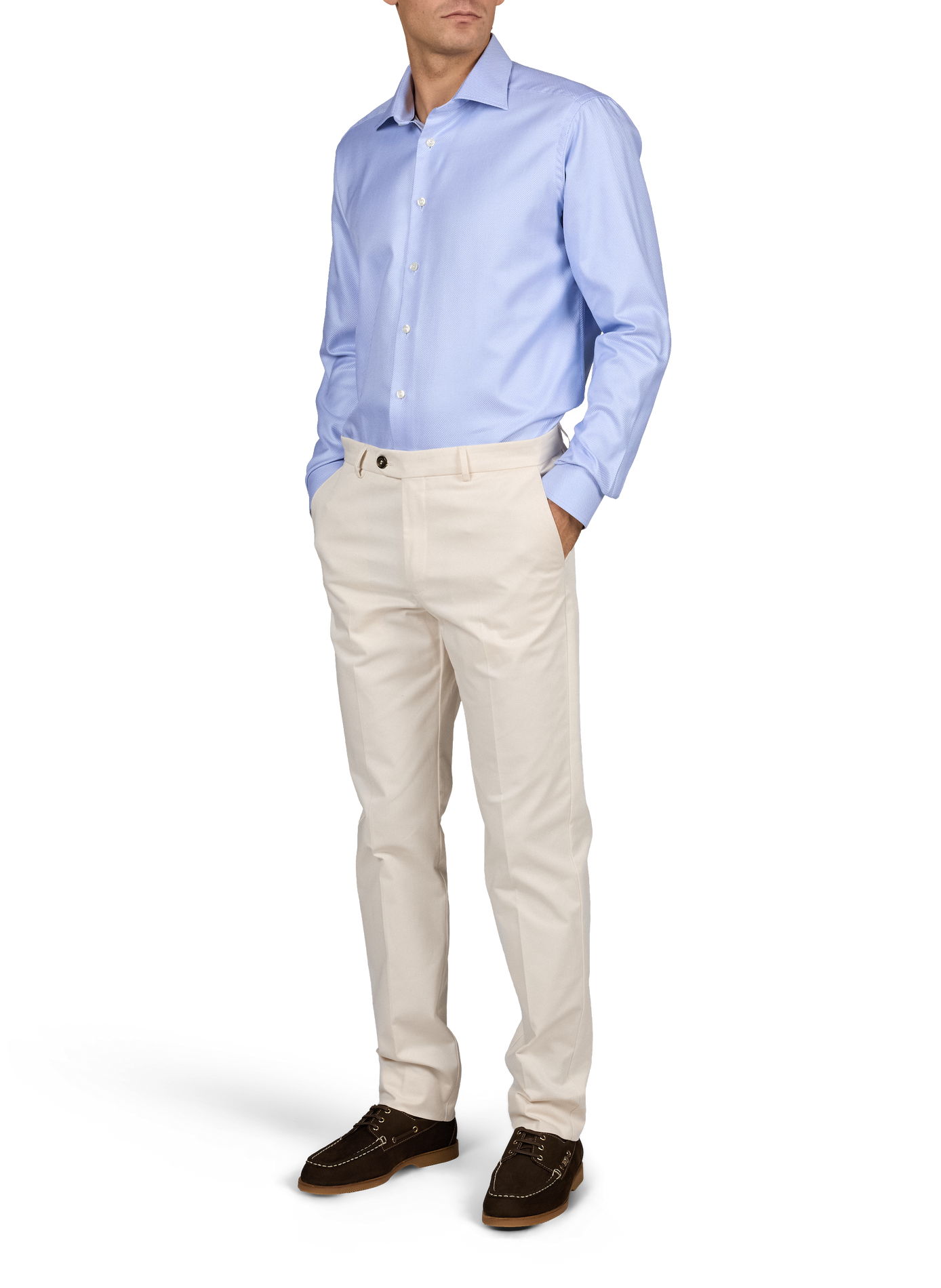 Straight classic collar shirt in cotton ETON Blue