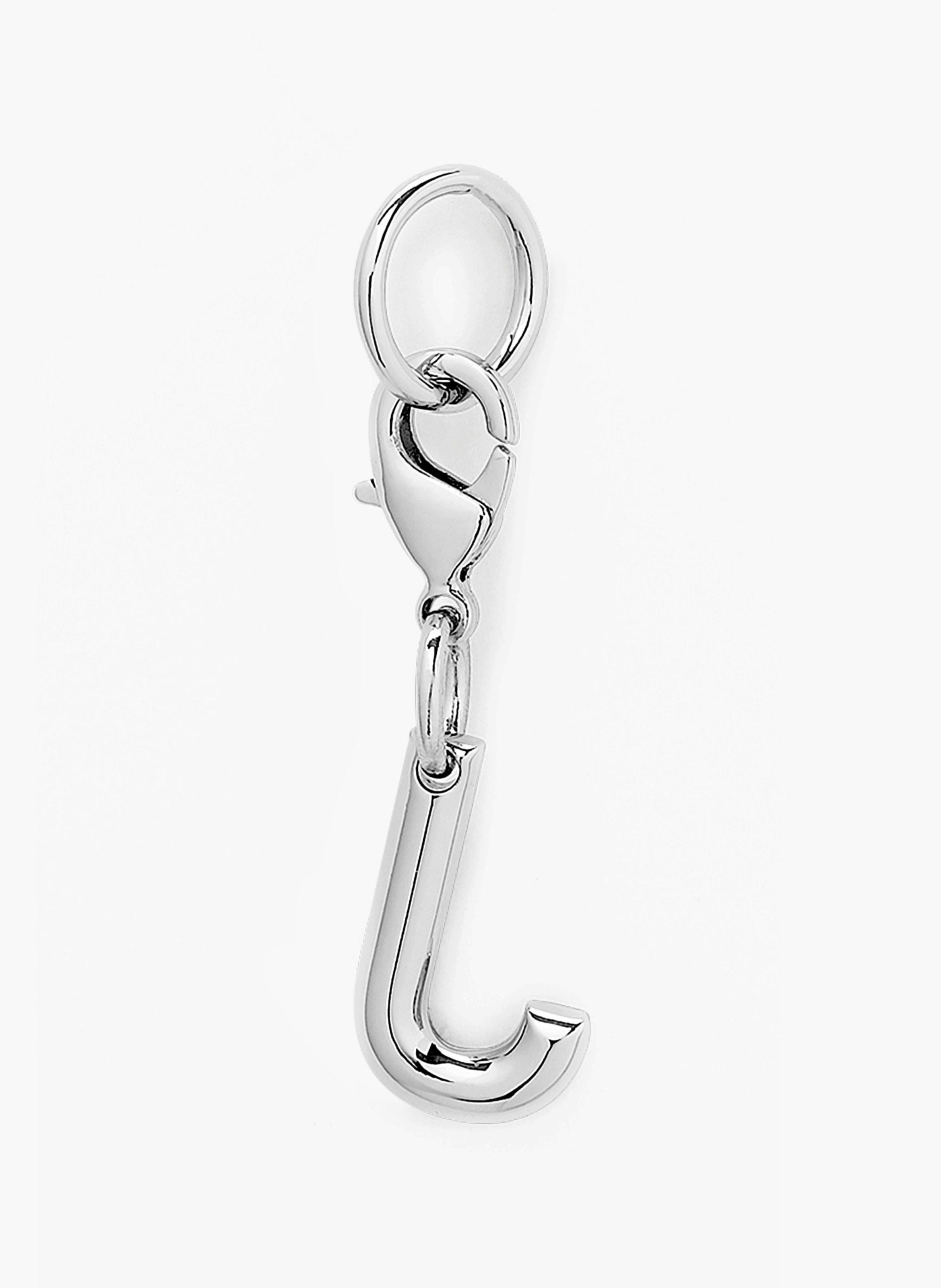 Charme métallique argenté lancel - lettre j. LANCEL Argent