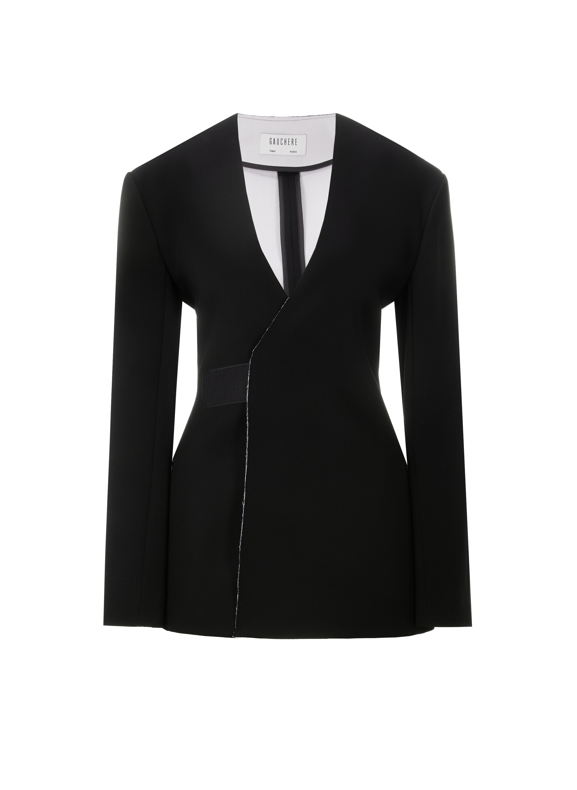 GAUCHERE Vero wool cady blazer Black