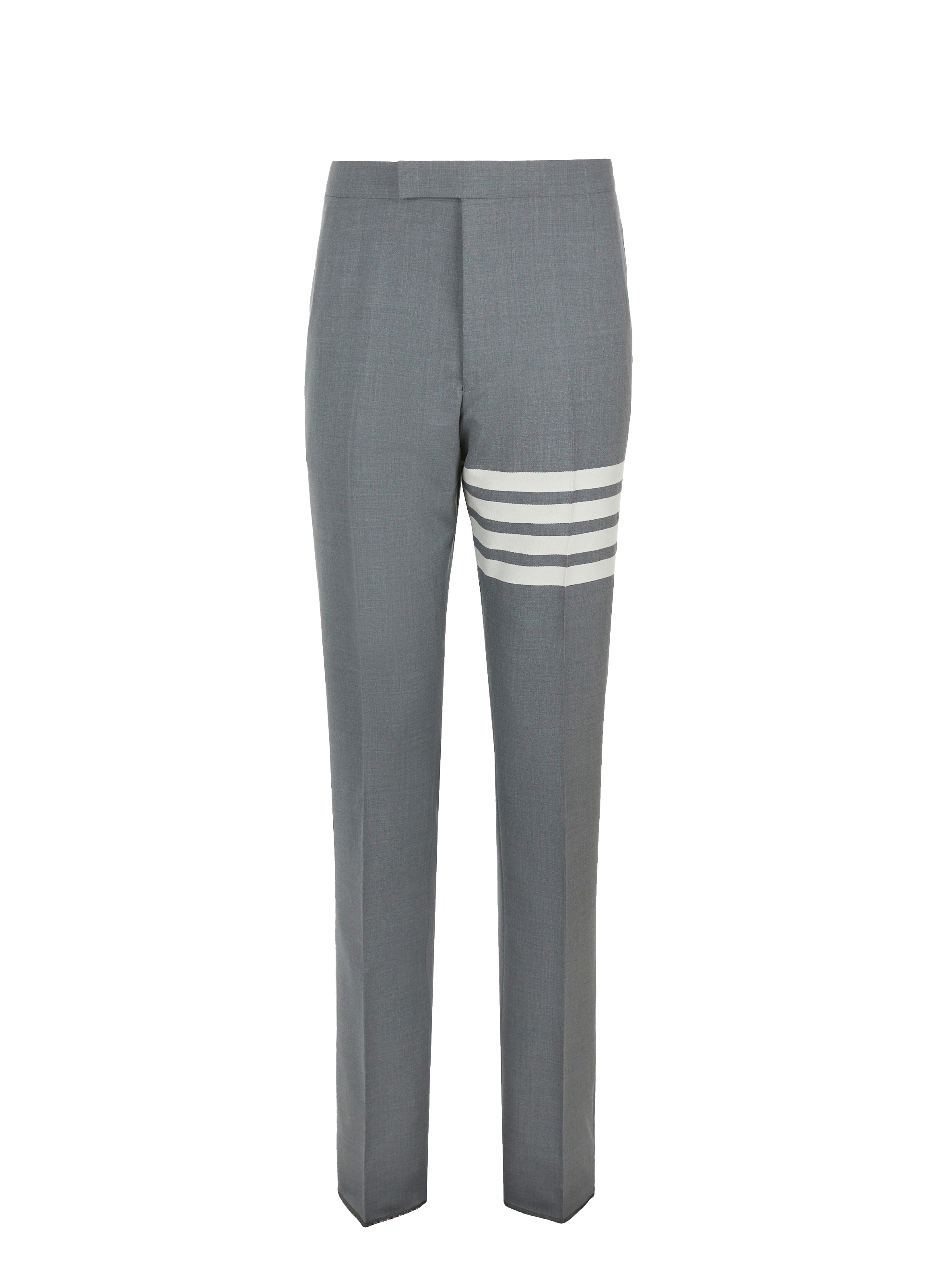 THOM BROWNE Pantalon droit Weave Gris