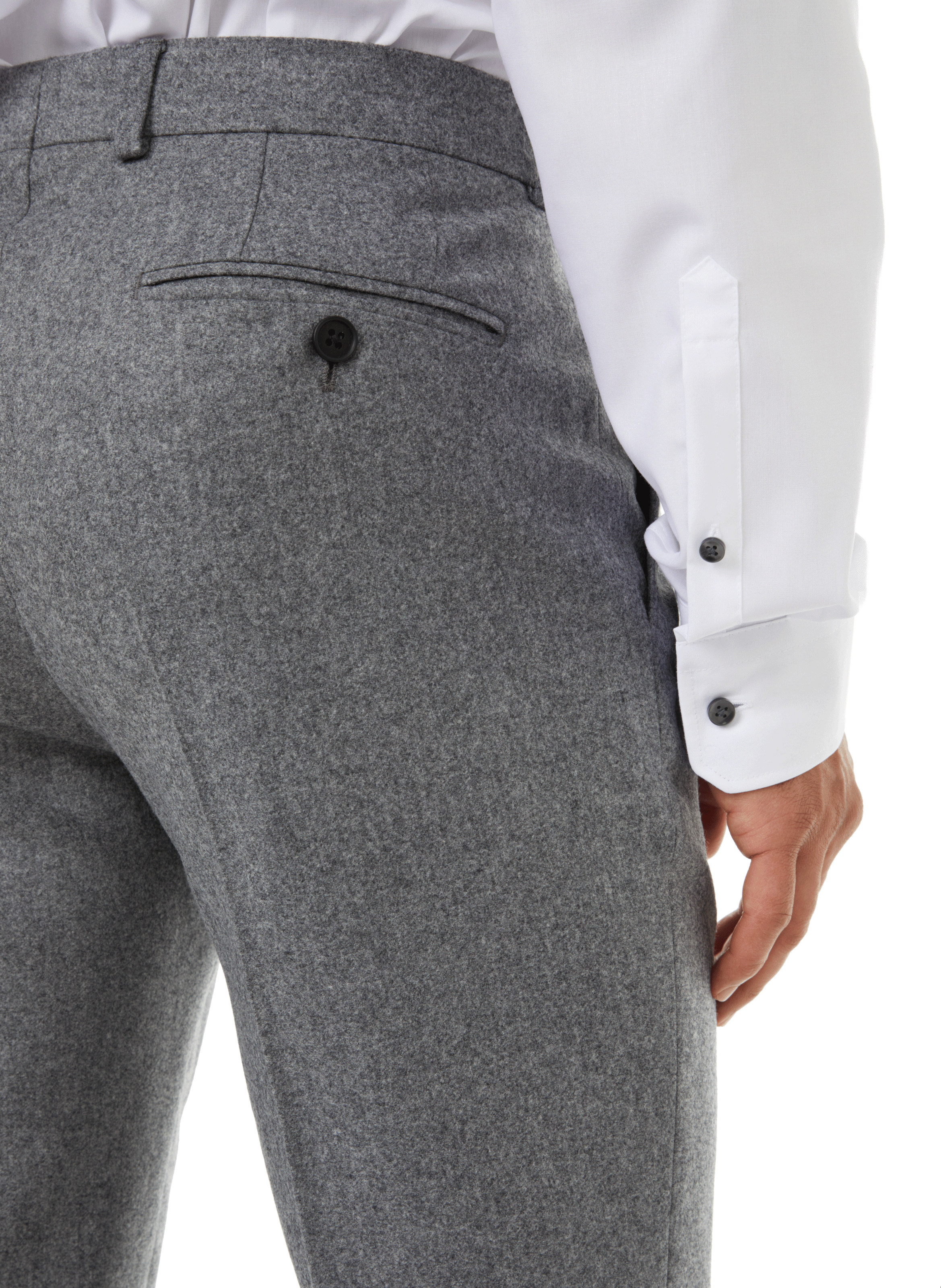 Pantalon slim en laine  SAISON 1865 Gris