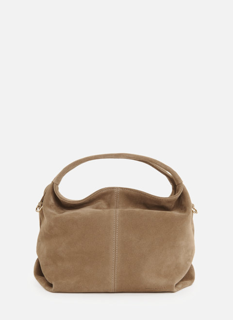 Mini gala handbag in Beige leatherMANU ATELIER 